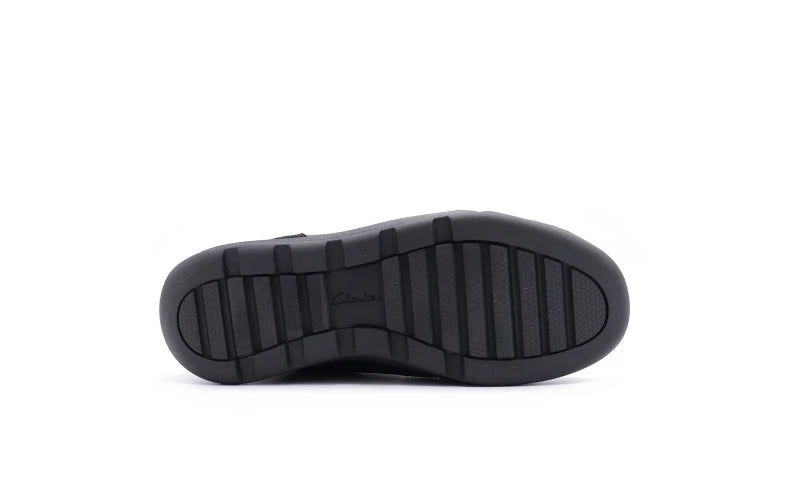 CLARKS | BOOTS | MEN'S | ASHCOMBE HIGHX BLACK WLINED LEATHER | BLACK