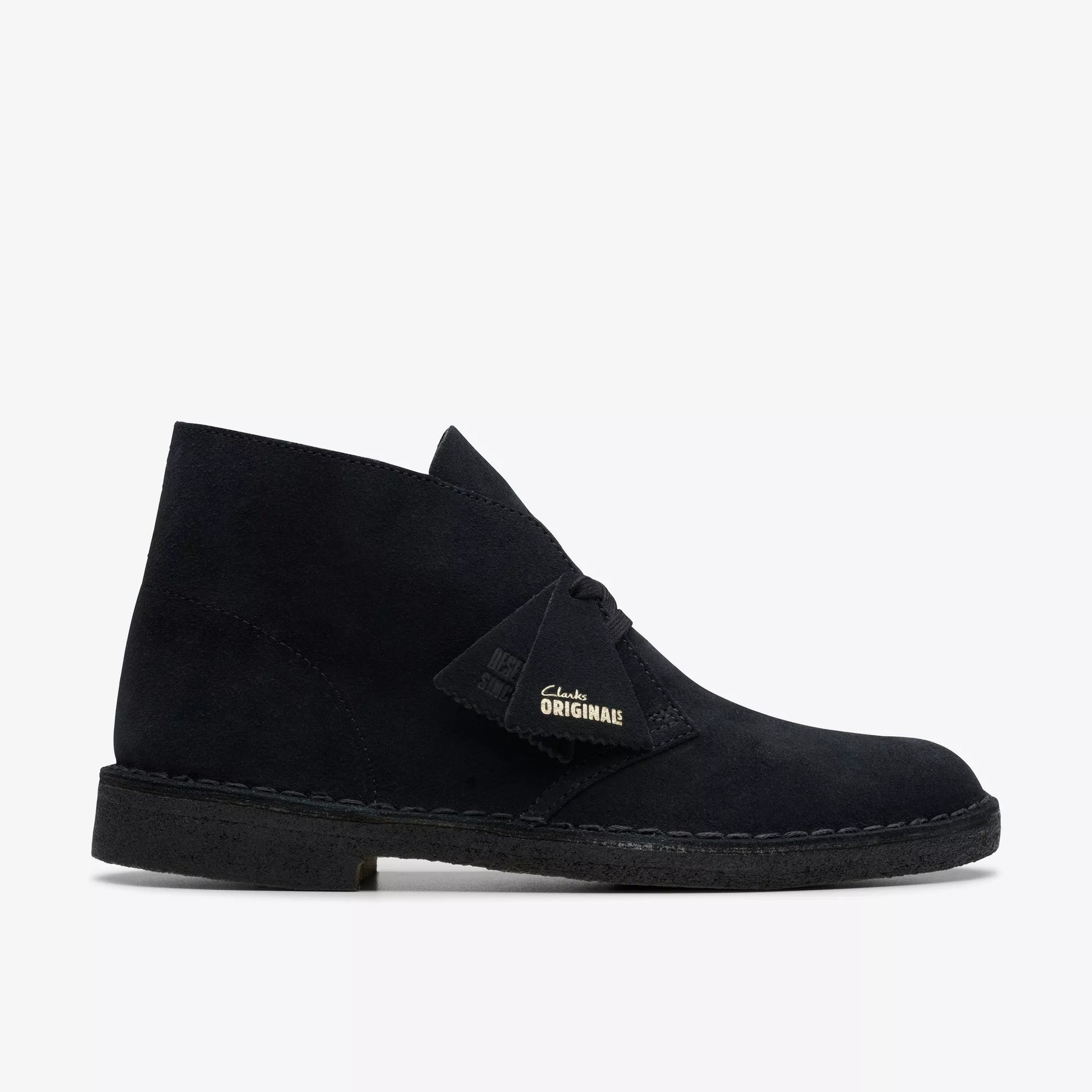 Botas De La Marca Clarks  Para Hombre Modelo Desert Boot Black Suede En Color Negro