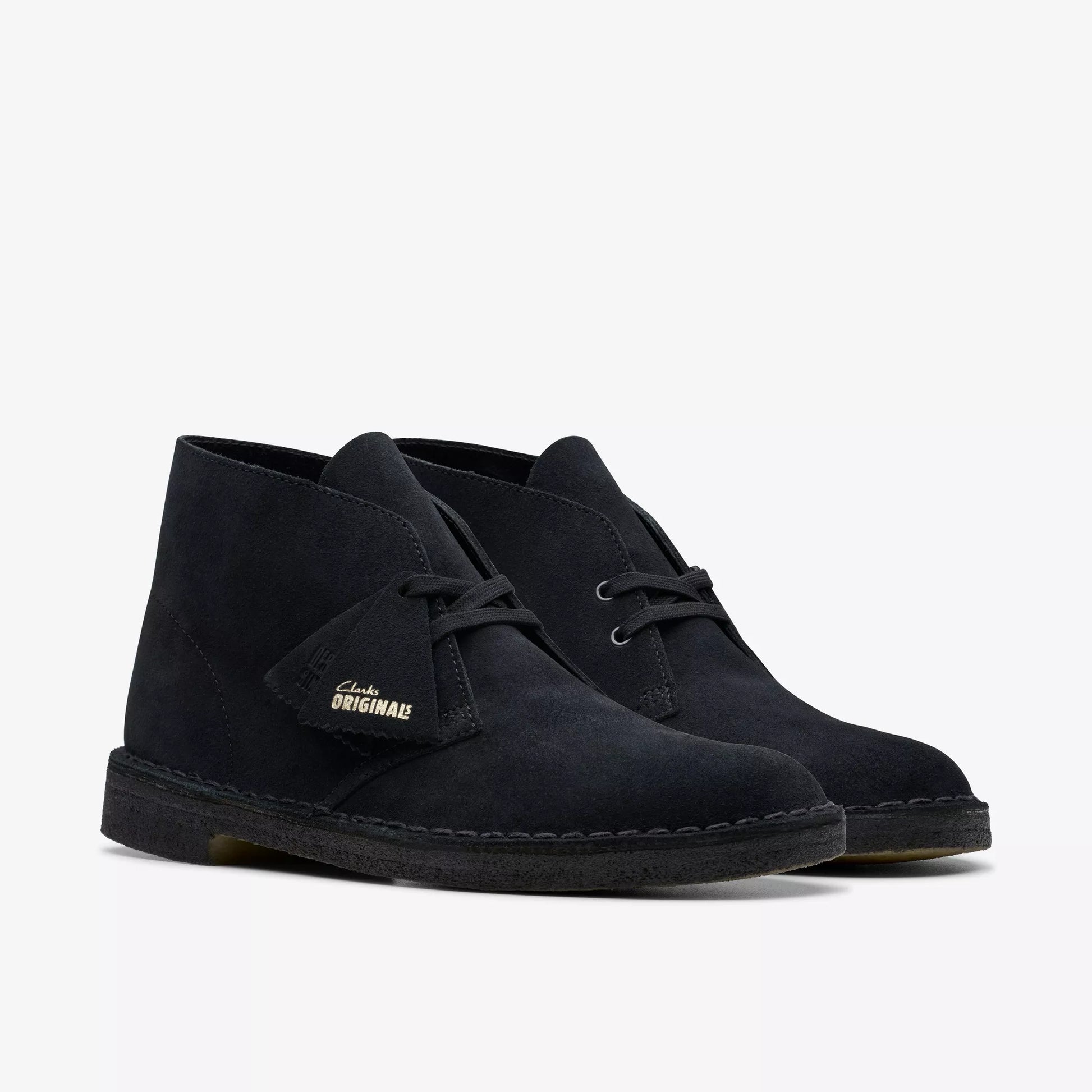 Botas De La Marca Clarks  Para Hombre Modelo Desert Boot Black Suede En Color Negro
