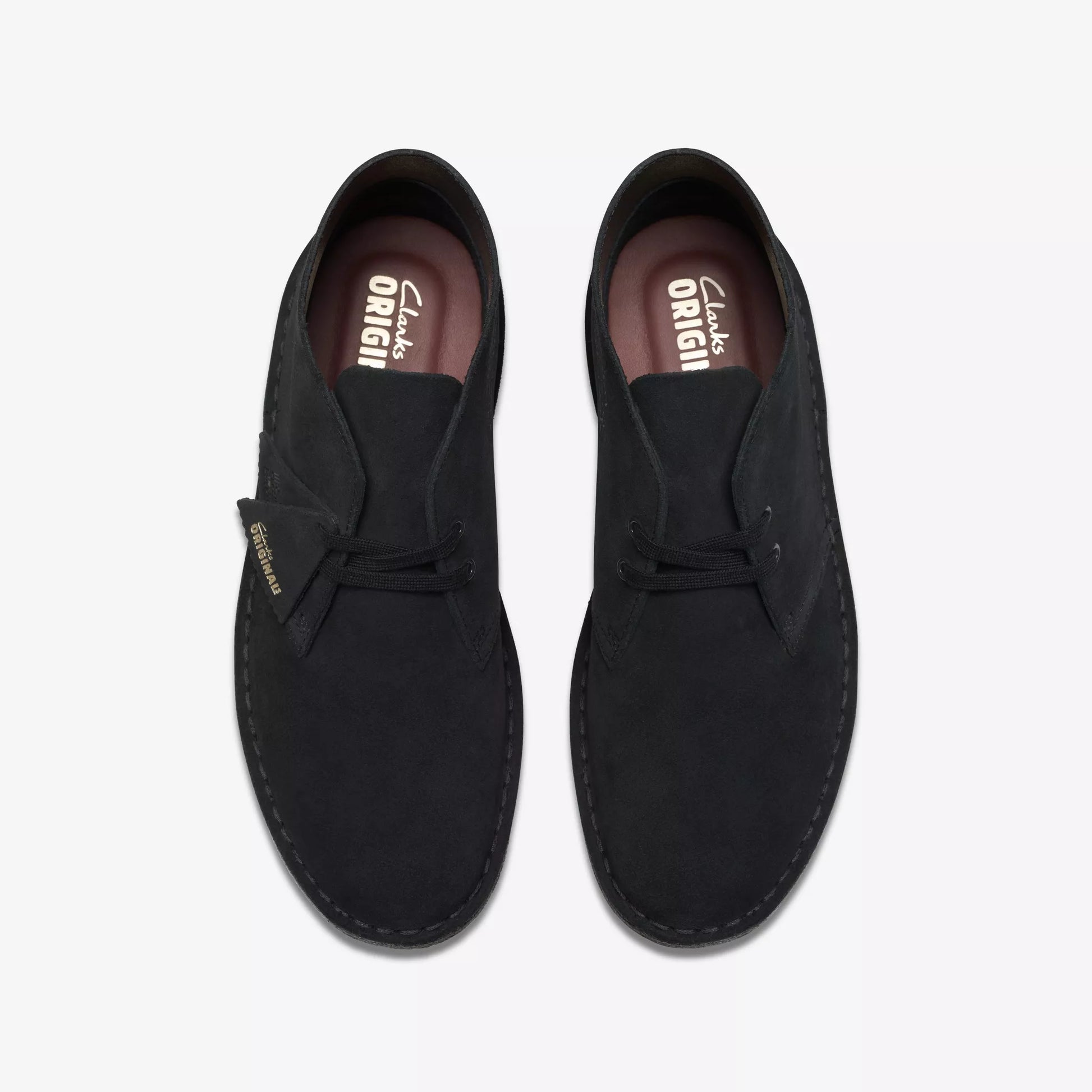 Botas De La Marca Clarks  Para Hombre Modelo Desert Boot Black Suede En Color Negro