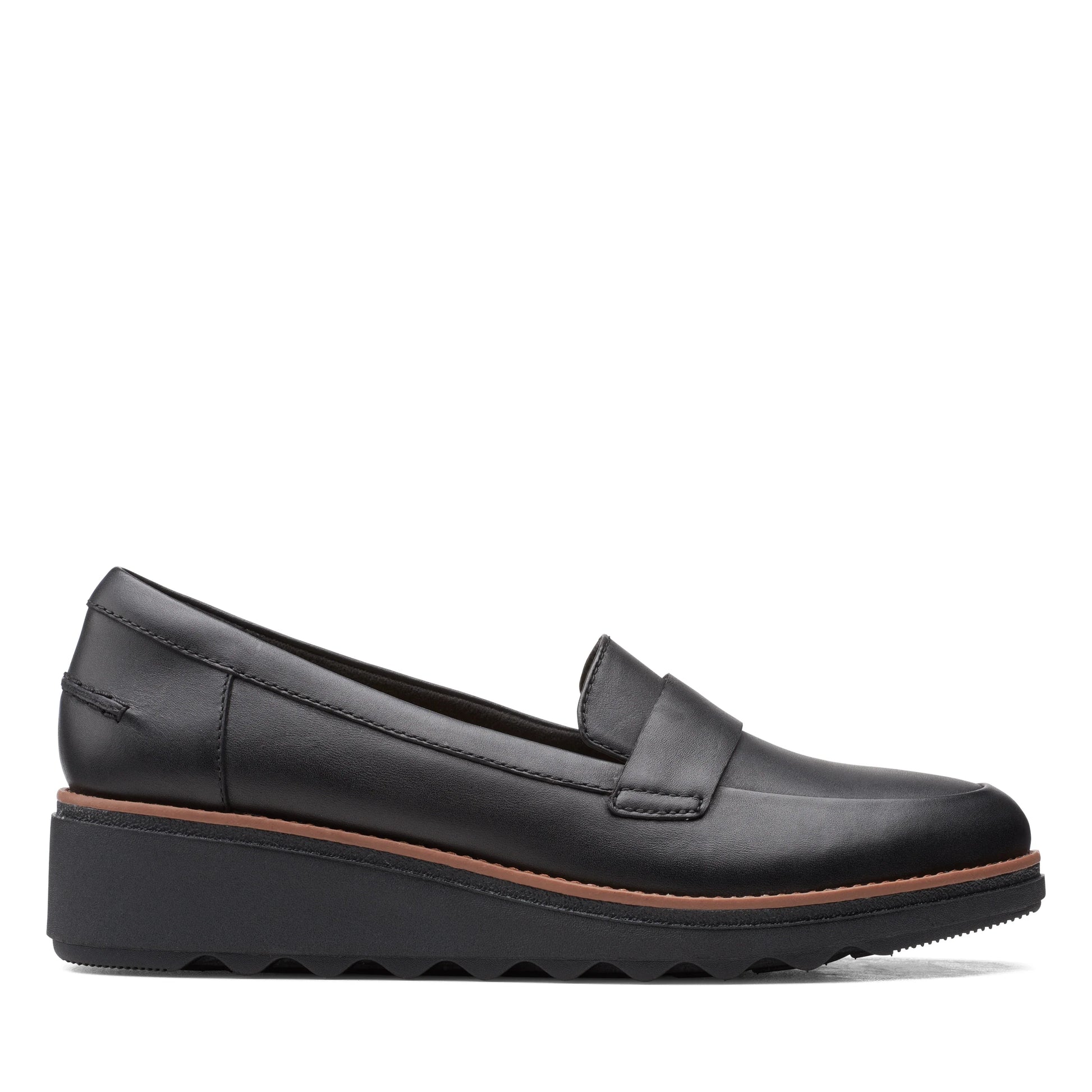 Mocasines De La Marca Clarks  Para Mujer Modelo Sharon Gracie Black Soft En Color Negro