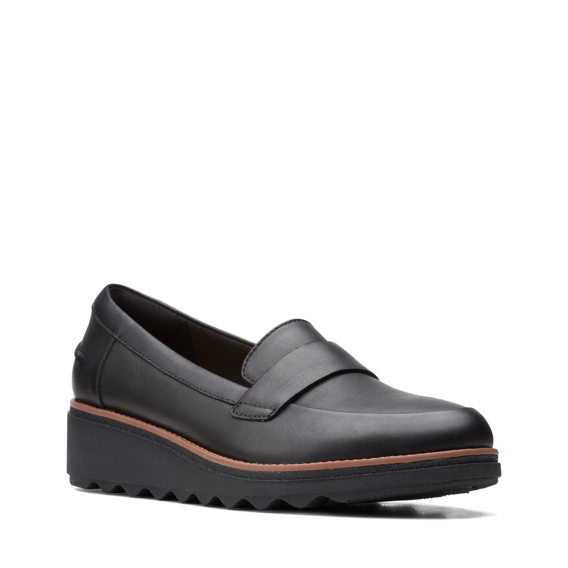 Mocasines De La Marca Clarks  Para Mujer Modelo Sharon Gracie Black Soft En Color Negro