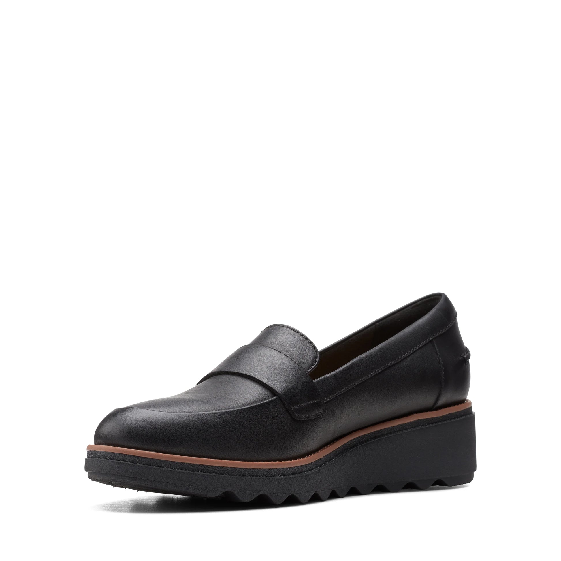 Mocasines De La Marca Clarks  Para Mujer Modelo Sharon Gracie Black Soft En Color Negro