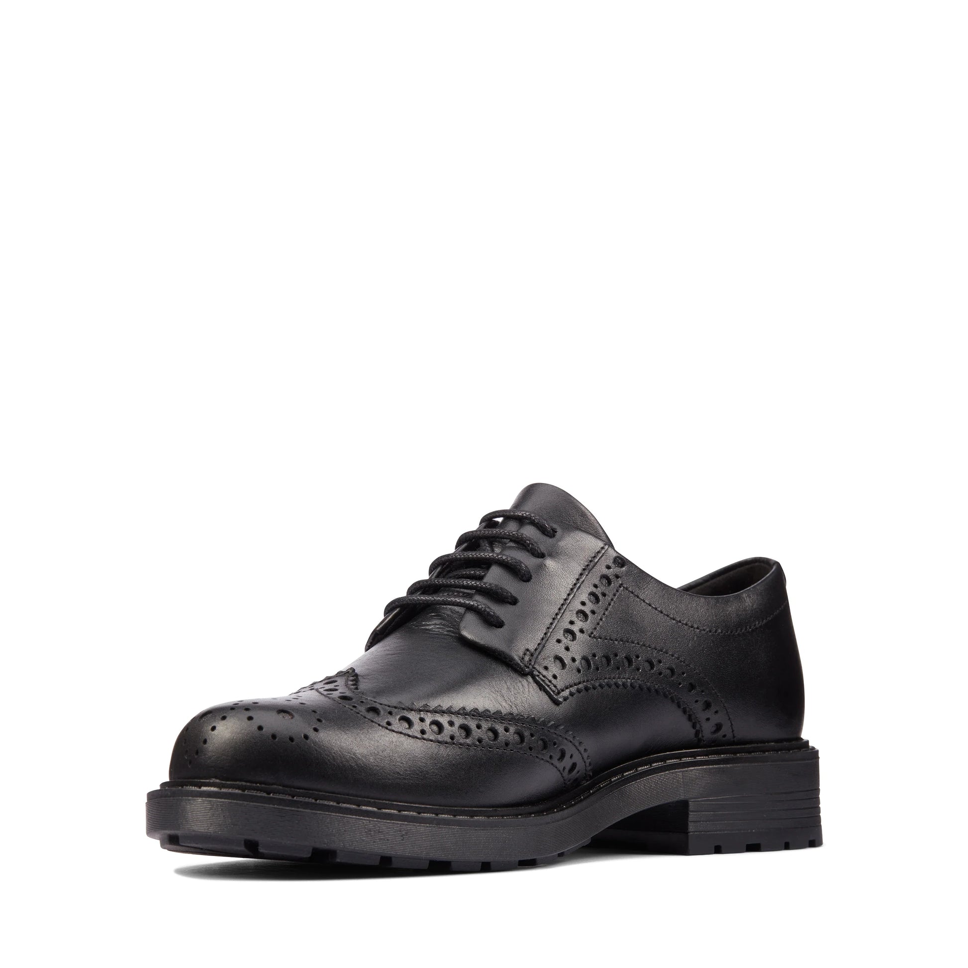 Clarks 品牌女士休闲鞋,型号 Orinoco2 Limit Black Leather,黑色。