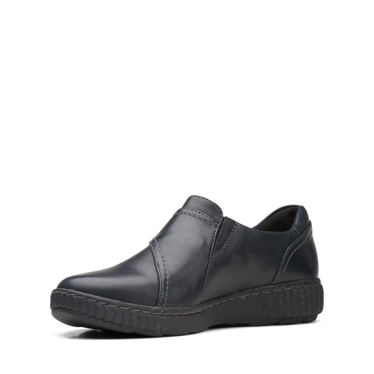 Zapatos Casual De La Marca Clarks Para Mujer Modelo Caroline Pearl Black Leather En Color Negro