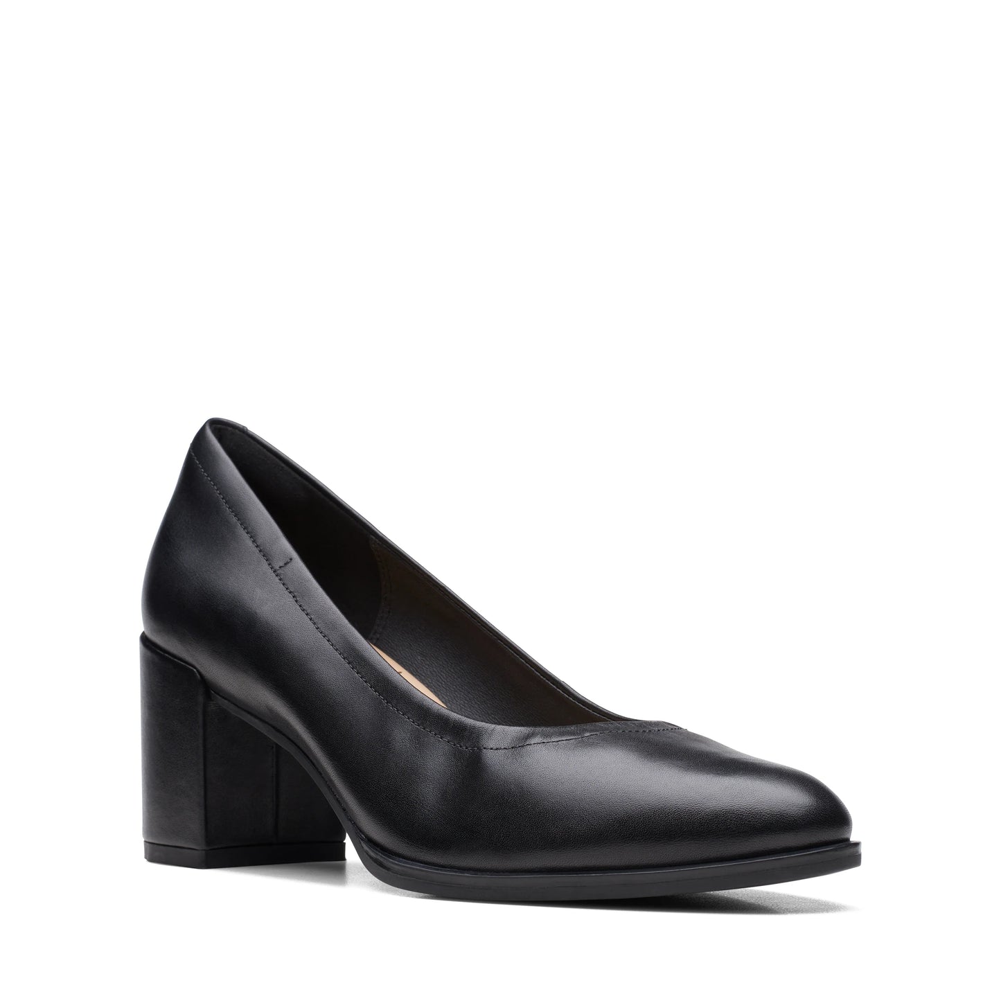 Zapatos De Vestir De La Marca Clarks Para Mujer Modelo Freva55 Court Black Leather En Color Negro