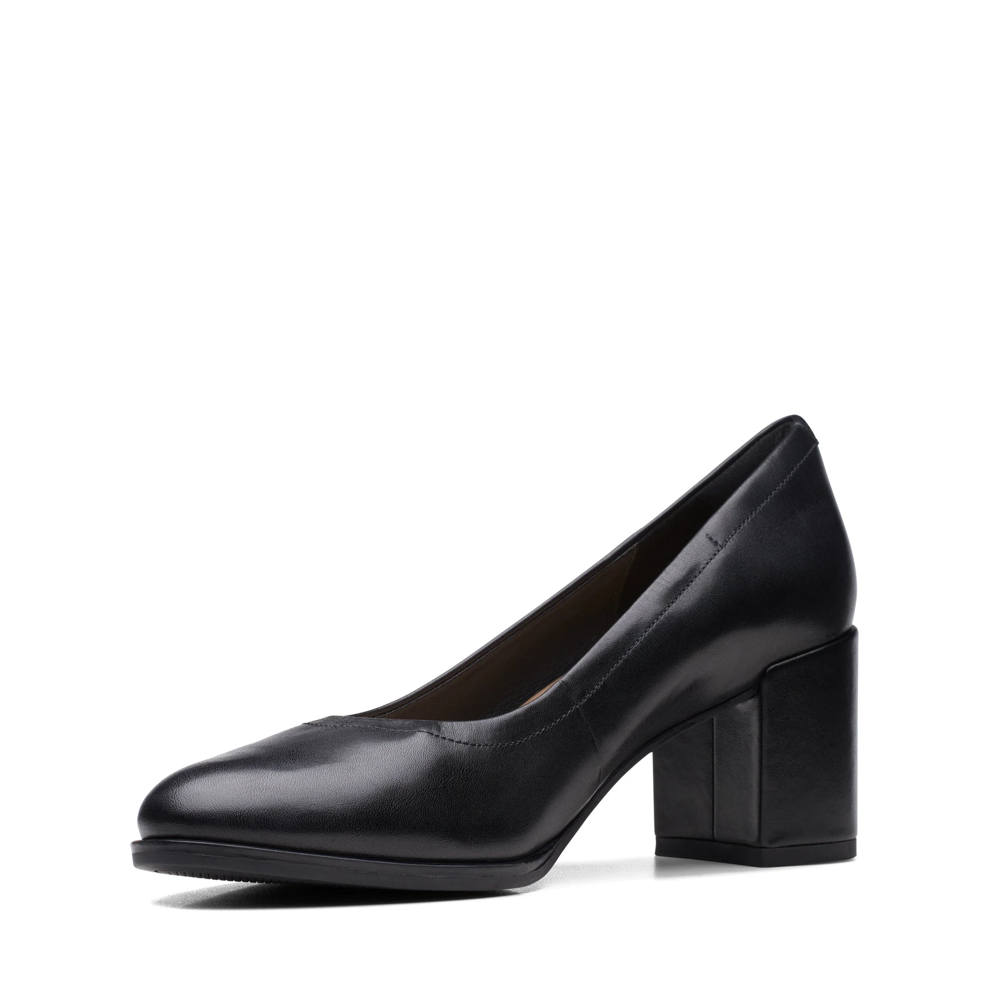 Zapatos De Vestir De La Marca Clarks  Para Mujer Modelo Freva55 Court Black Leather En Color Negro