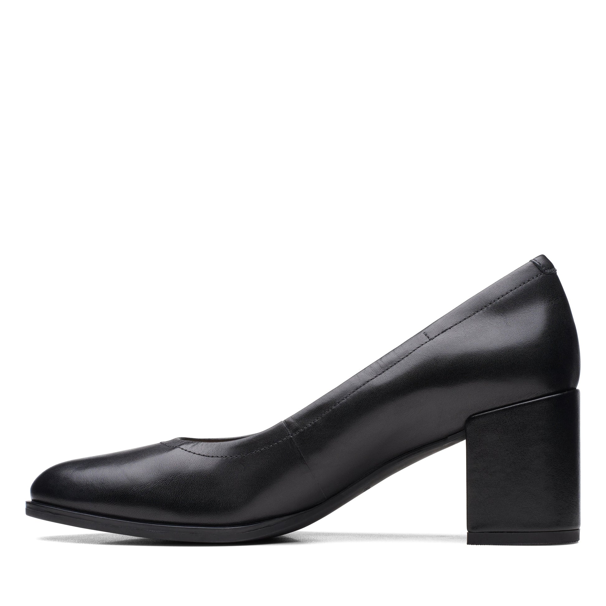 Zapatos De Vestir De La Marca Clarks  Para Mujer Modelo Freva55 Court Black Leather En Color Negro