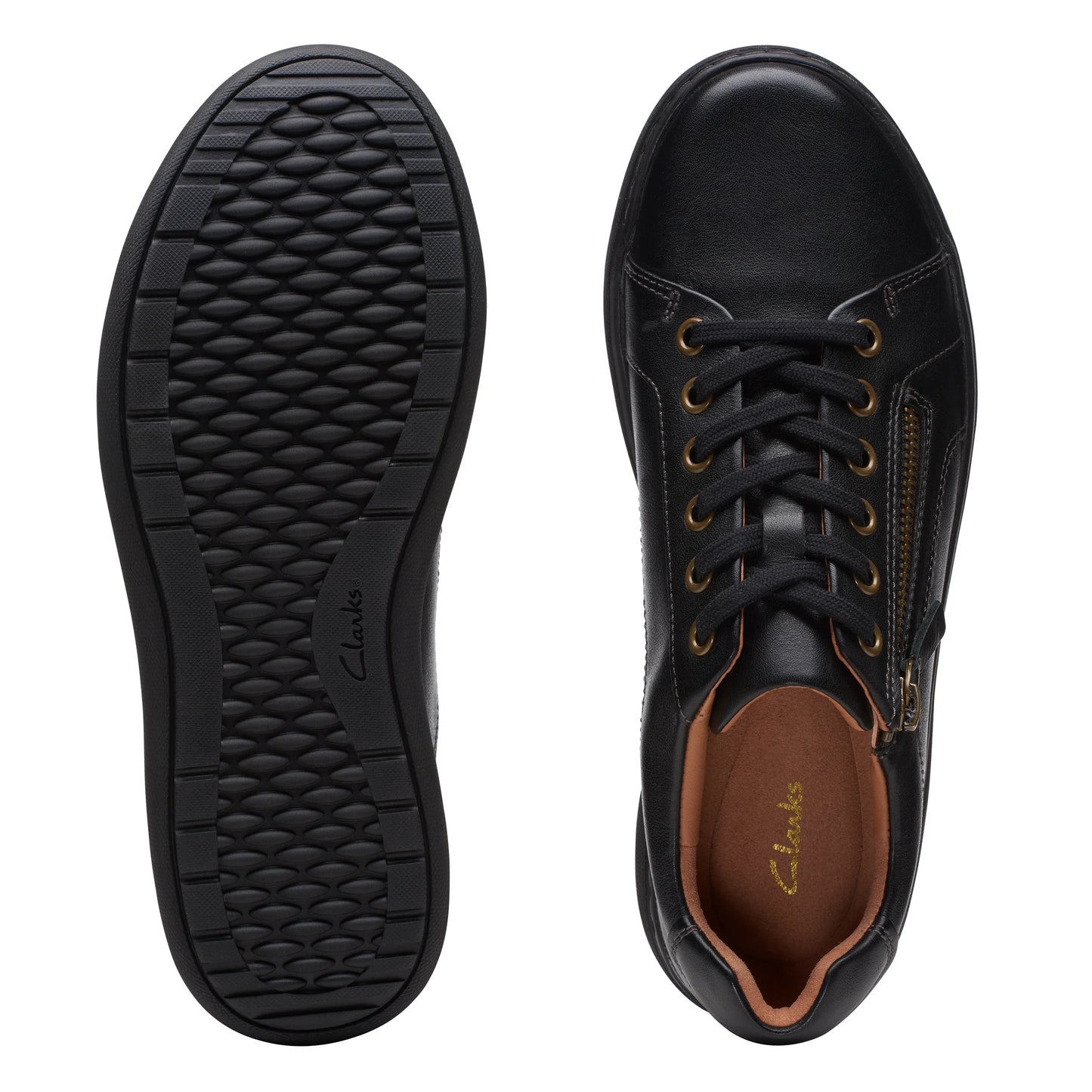 Zapatos Casual De La Marca Clarks Para Mujer Modelo Nalle Lace Black/Black En Color Negro