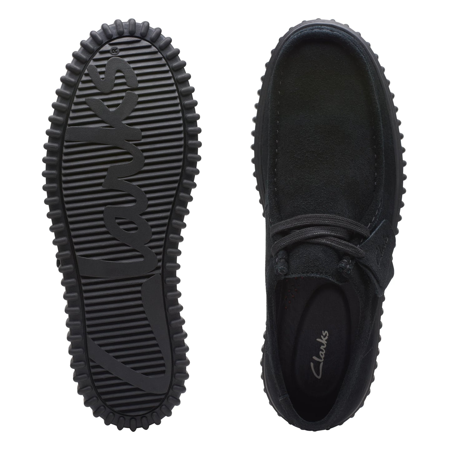 Wallabee De La Marca Clarks Para Hombre Modelo Torhill Lo Black Suede En Color Negro