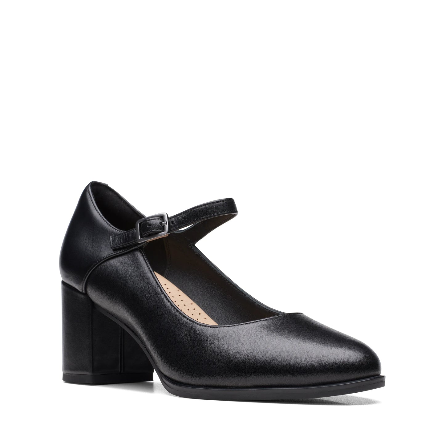 Zapatos De Vestir De La Marca Clarks Para Mujer Modelo Freva55 Strap Black Leather En Color Negro