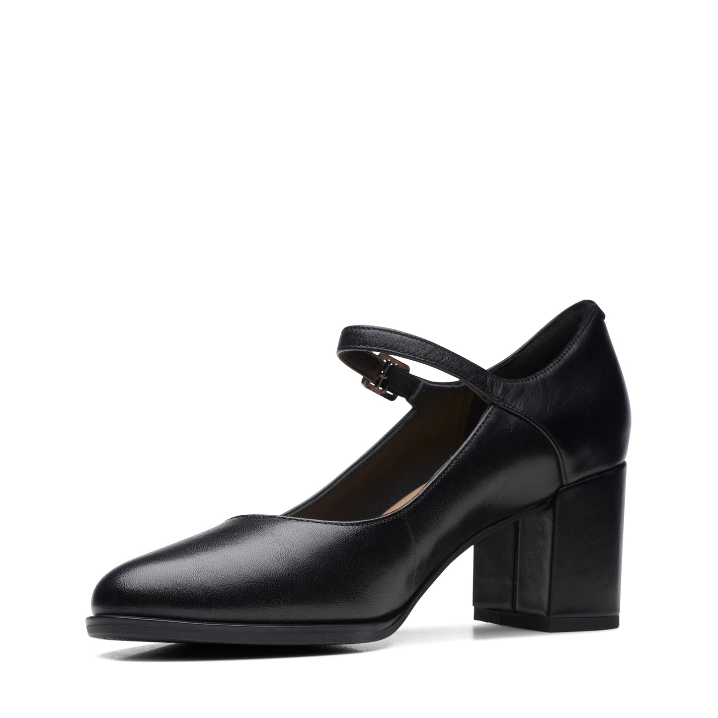 Zapatos De Vestir De La Marca Clarks Para Mujer Modelo Freva55 Strap Black Leather En Color Negro