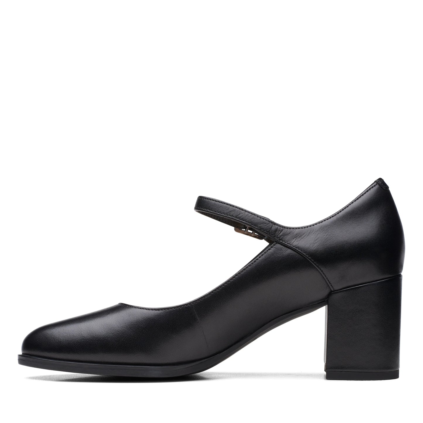 Zapatos De Vestir De La Marca Clarks Para Mujer Modelo Freva55 Strap Black Leather En Color Negro