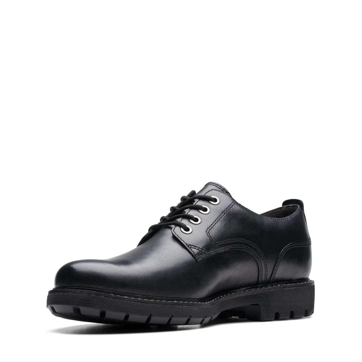 Zapatos Casual De La Marca Clarks Para Hombre Modelo Batcombe Tie Black Leather En Color Negro