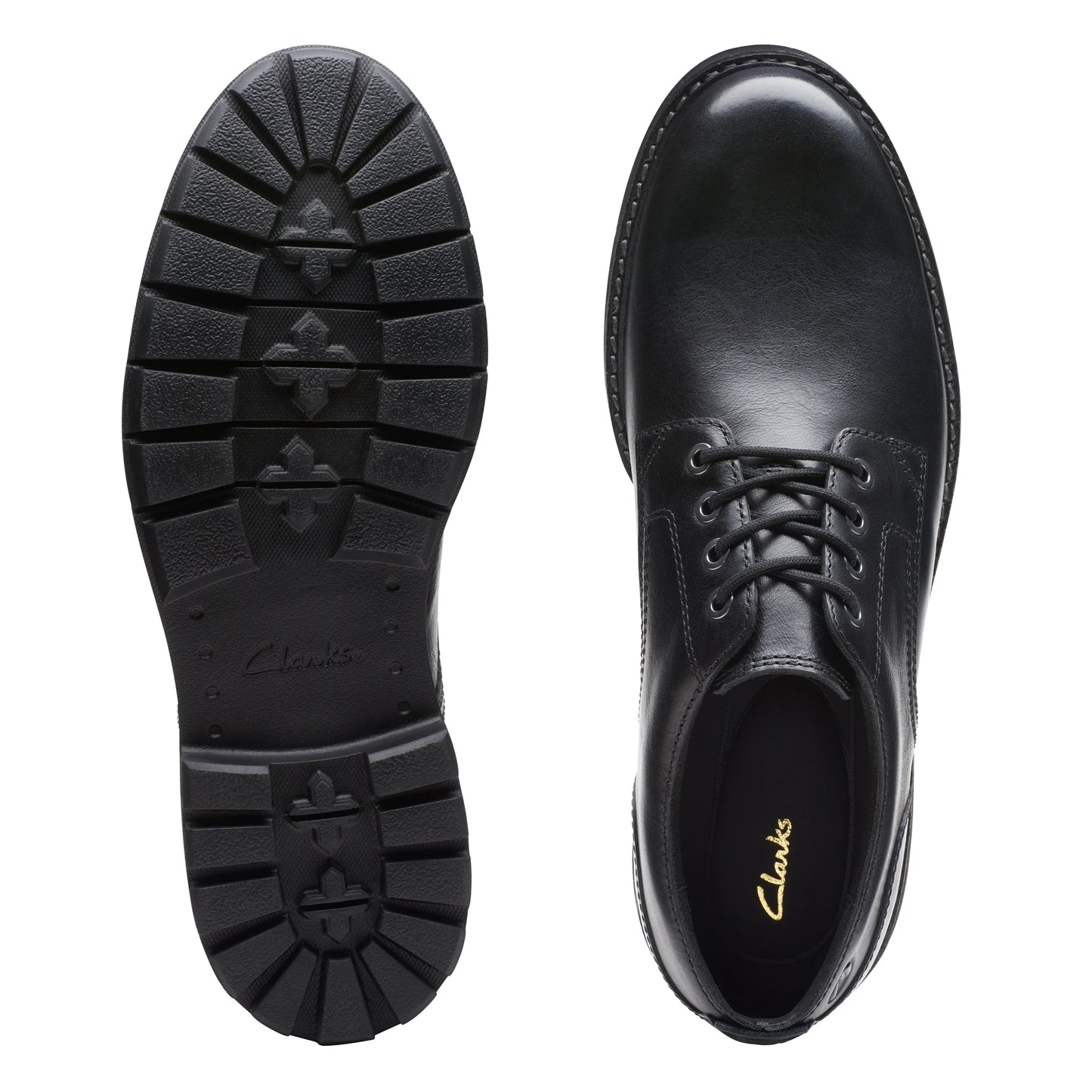 Zapatos Casual De La Marca Clarks Para Hombre Modelo Batcombe Tie Black Leather En Color Negro