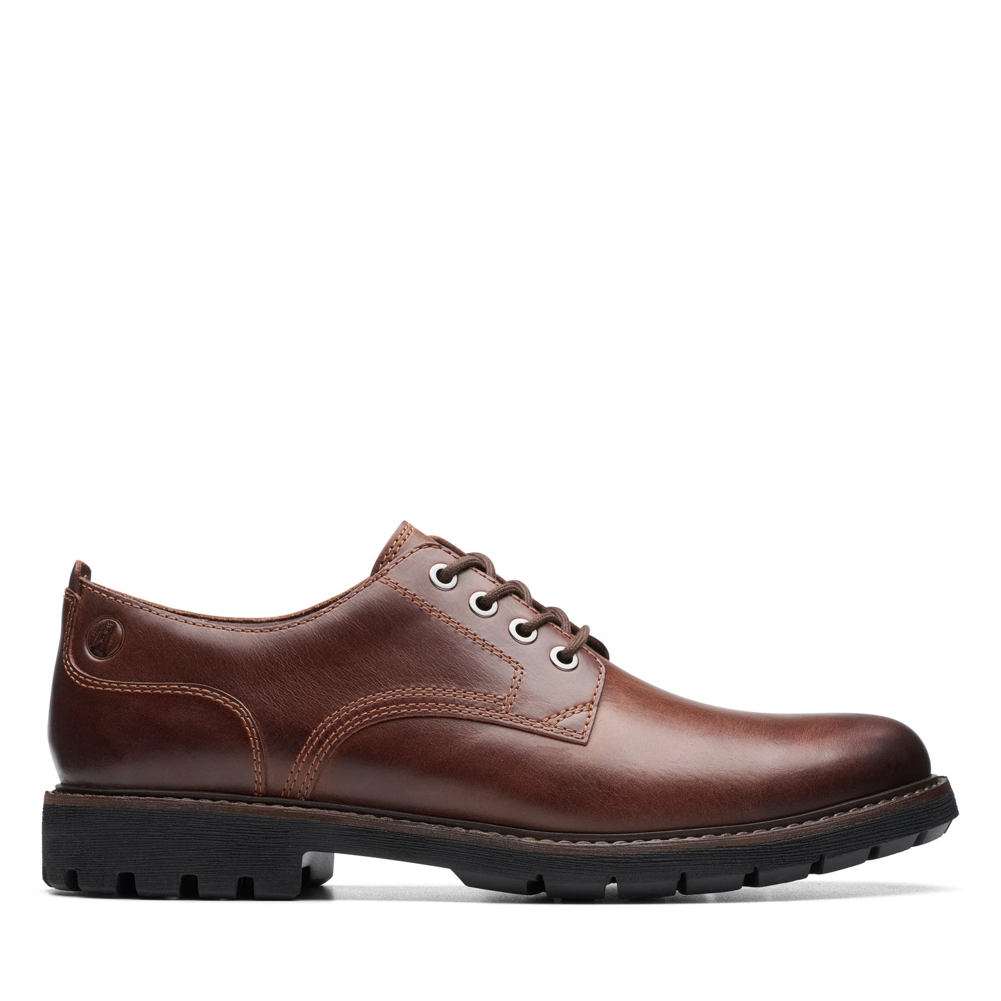 Zapatos Casual De La Marca Clarks Para Hombre Modelo Batcombe Tie Dark Tan Leather En Color Beige