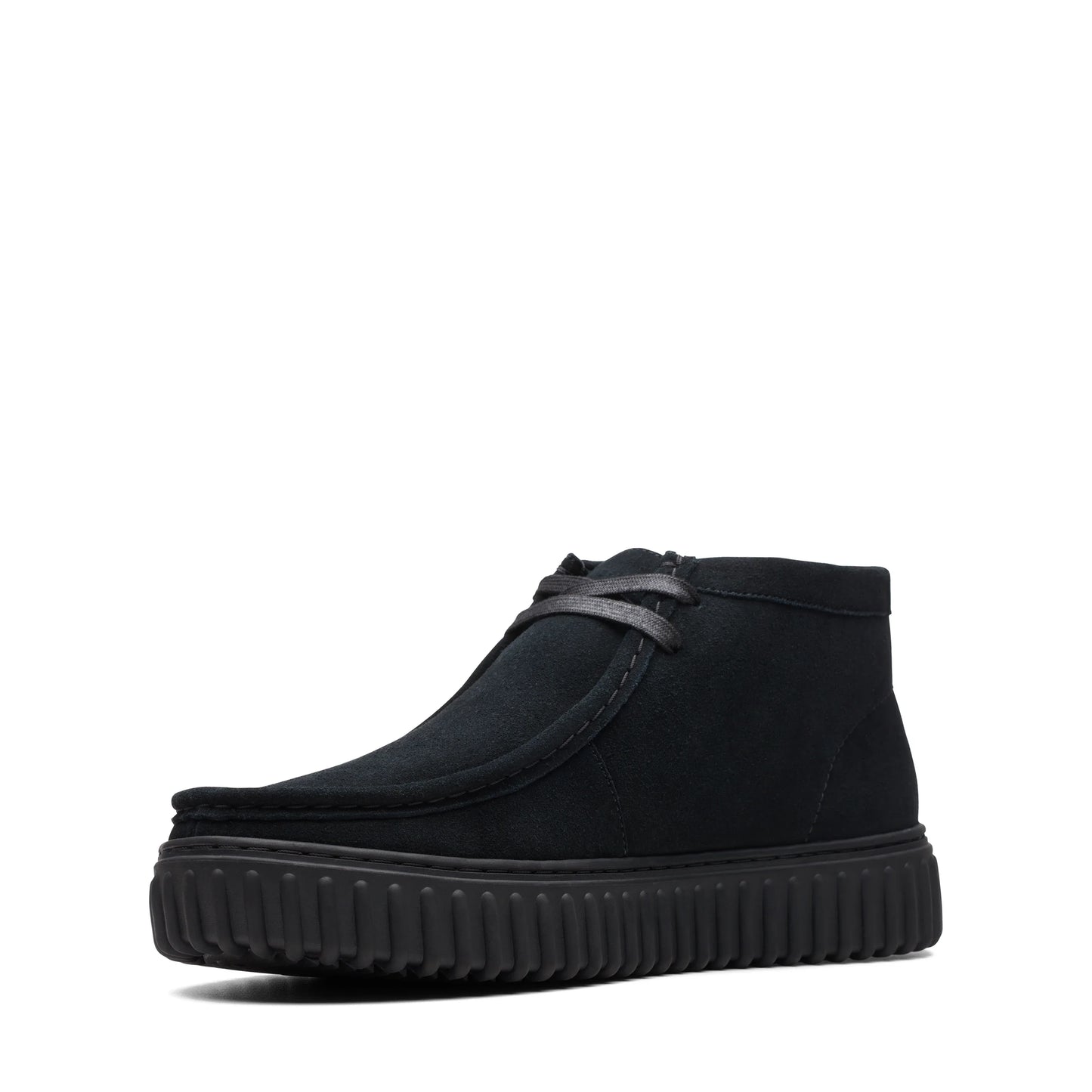 Bottes pour homme de la marque Clarks, modèle Torhill Hi Black SDE en noir.