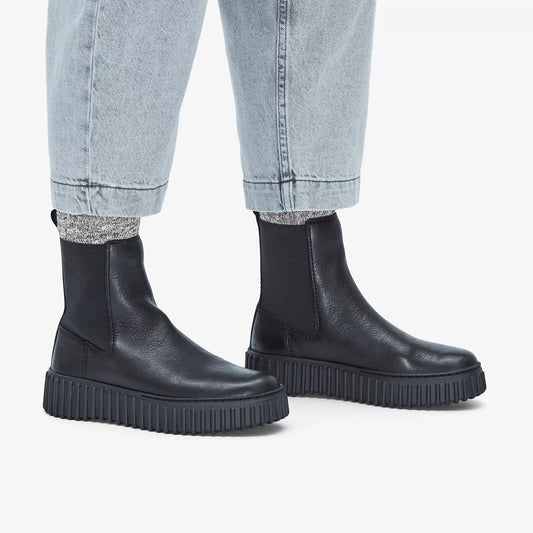 Botas De La Marca Clarks  Para Mujer Modelo Torhill Maple Black Leather En Color Negro