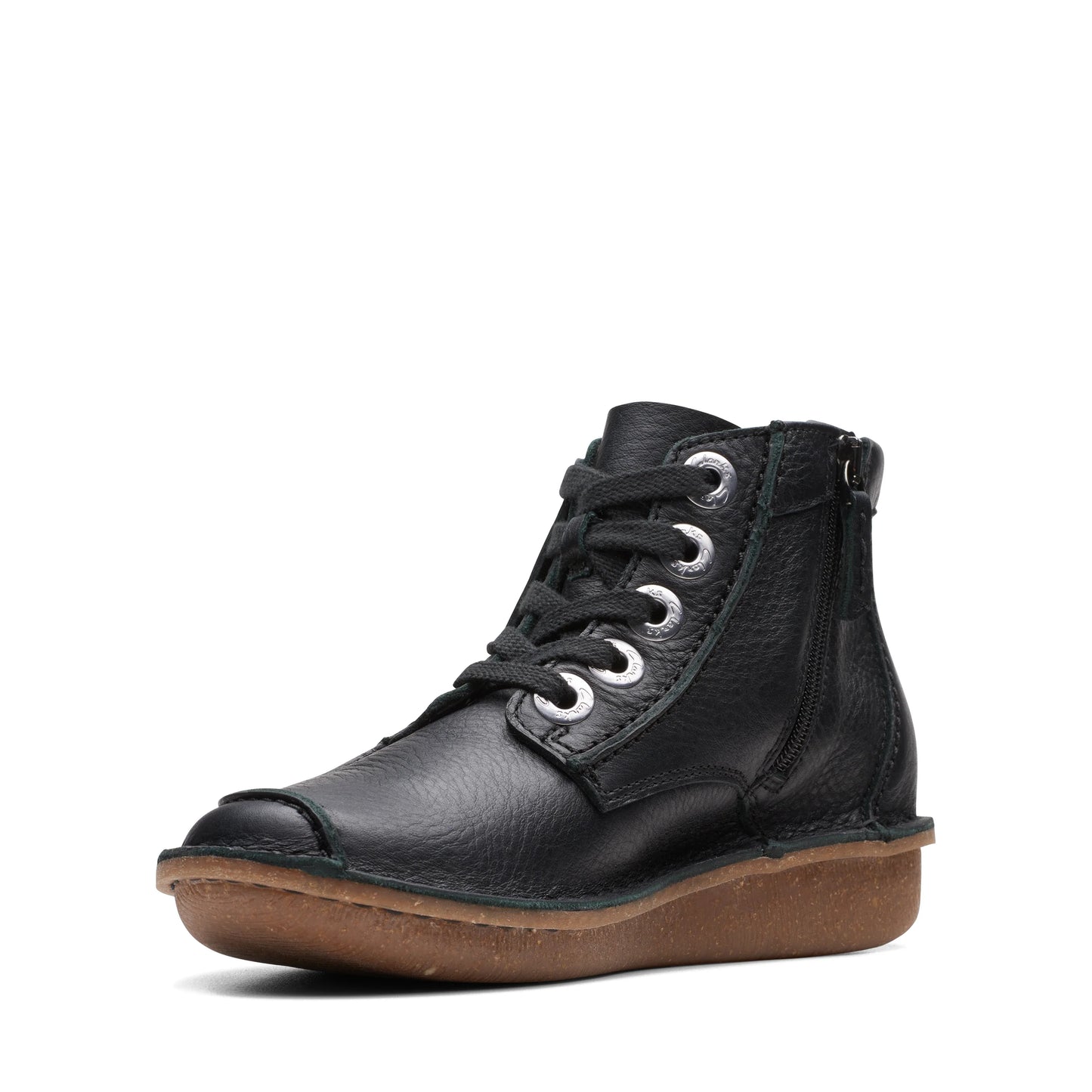 Botas De La Marca Clarks Para Mujer Modelo Funny Cedar Black Leather En Color Negro