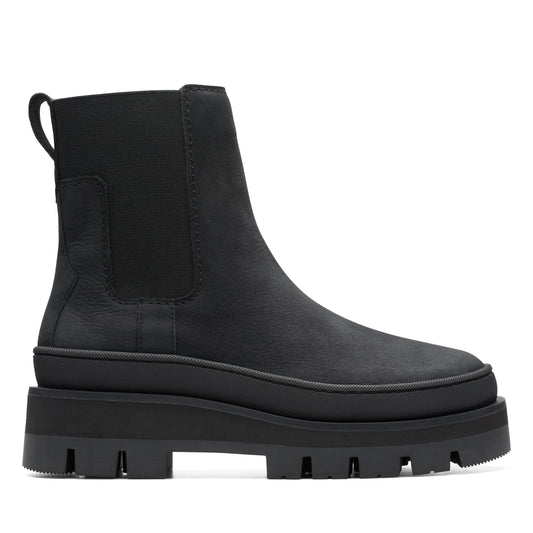 Botas De La Marca Clarks  Para Mujer Modelo Orianna2 Top Black Nubuck En Color Negro