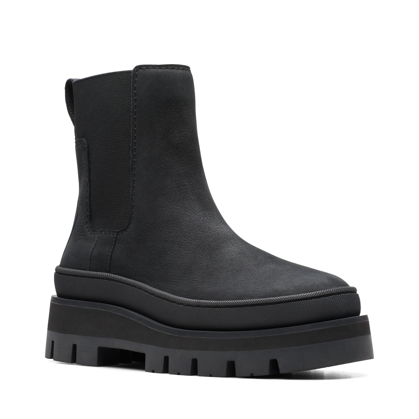 Botas De La Marca Clarks Para Mujer Modelo Orianna2 Top Black Nubuck En Color Negro