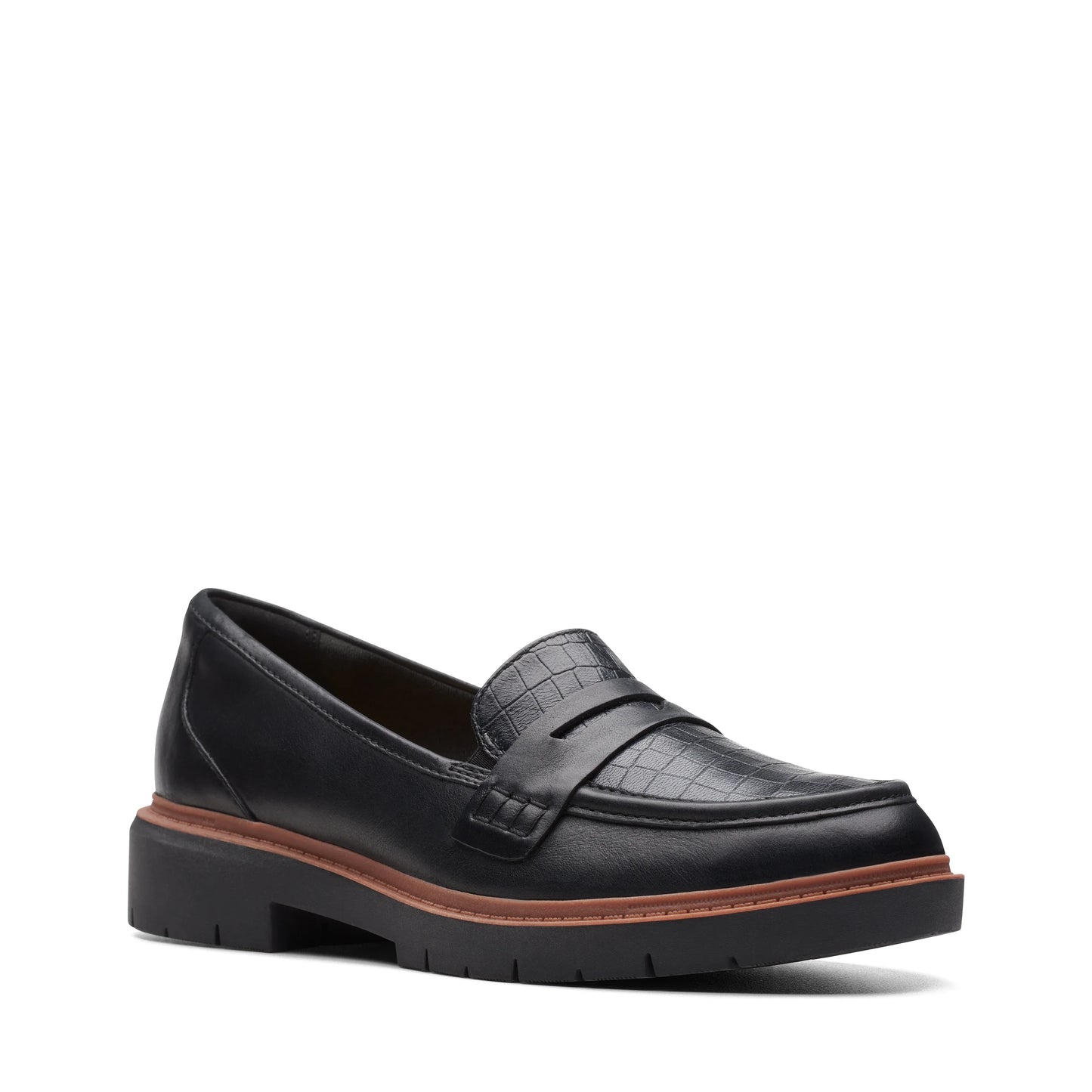 Mocasines De La Marca Clarks Para Mujer Modelo Westlynn Ayla Black Leather En Color Negro