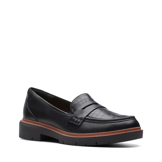 Clarks Westlyn Ayla Damen Freizeitschuhe aus schwarzem Leder
