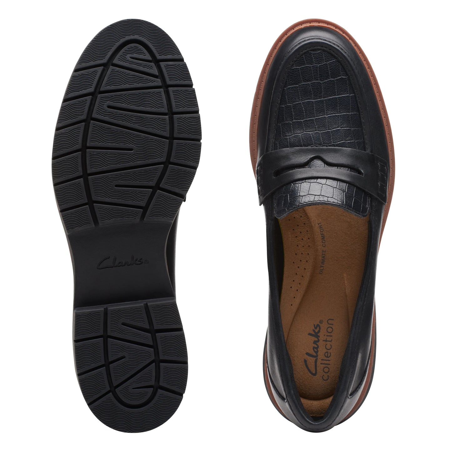 Mocasines De La Marca Clarks Para Mujer Modelo Westlynn Ayla Black Leather En Color Negro