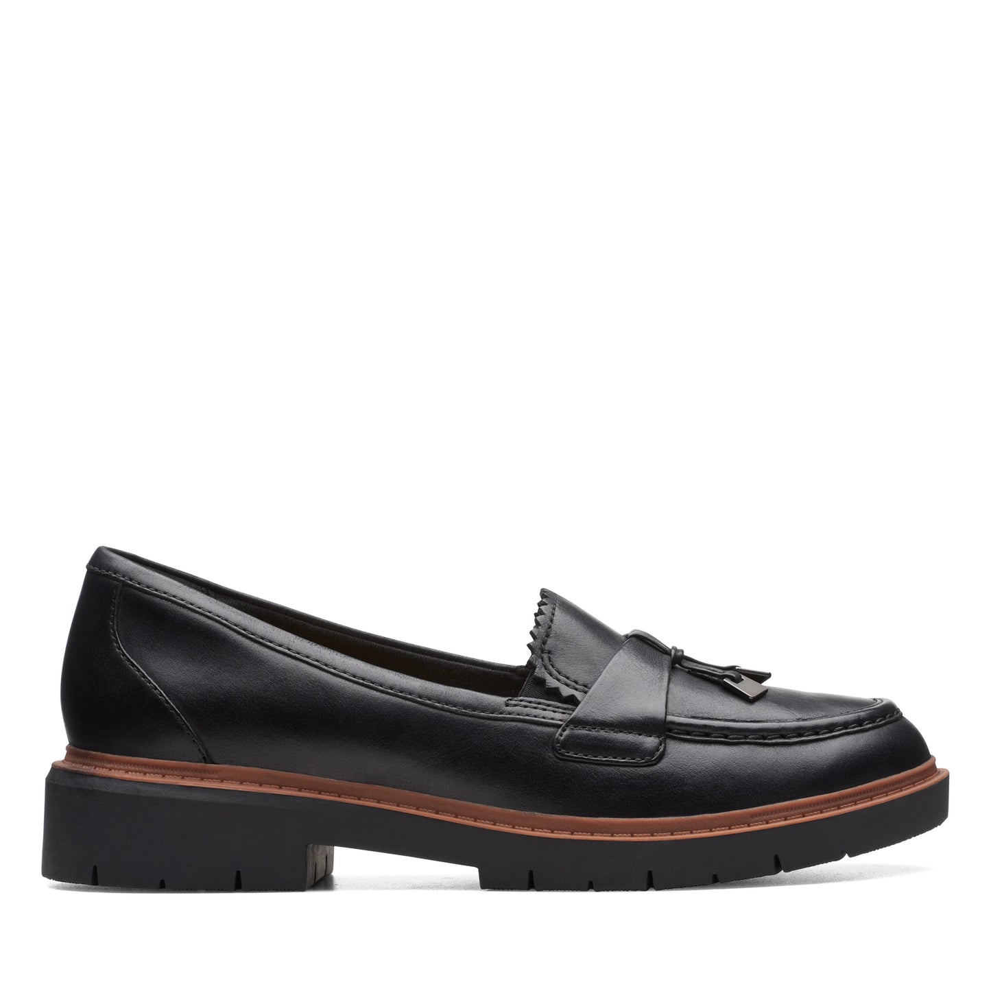 Mocasines De La Marca Clarks Para Mujer Modelo Westlynn Bella Black Leather En Color Negro
