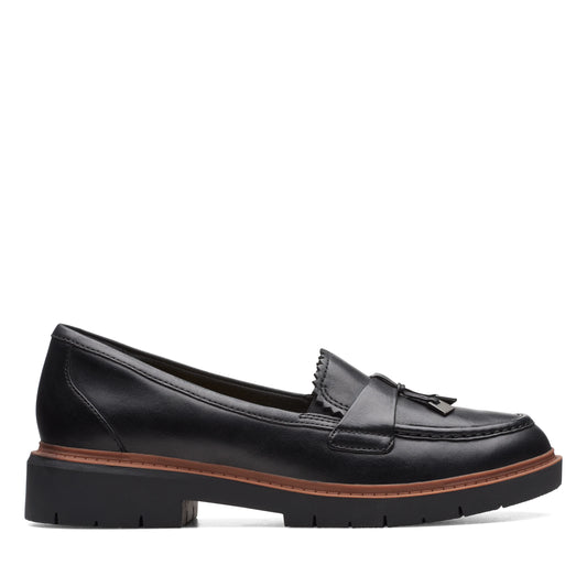 Clarks Westlyn Bella Damen Freizeitschuhe aus schwarzem Leder