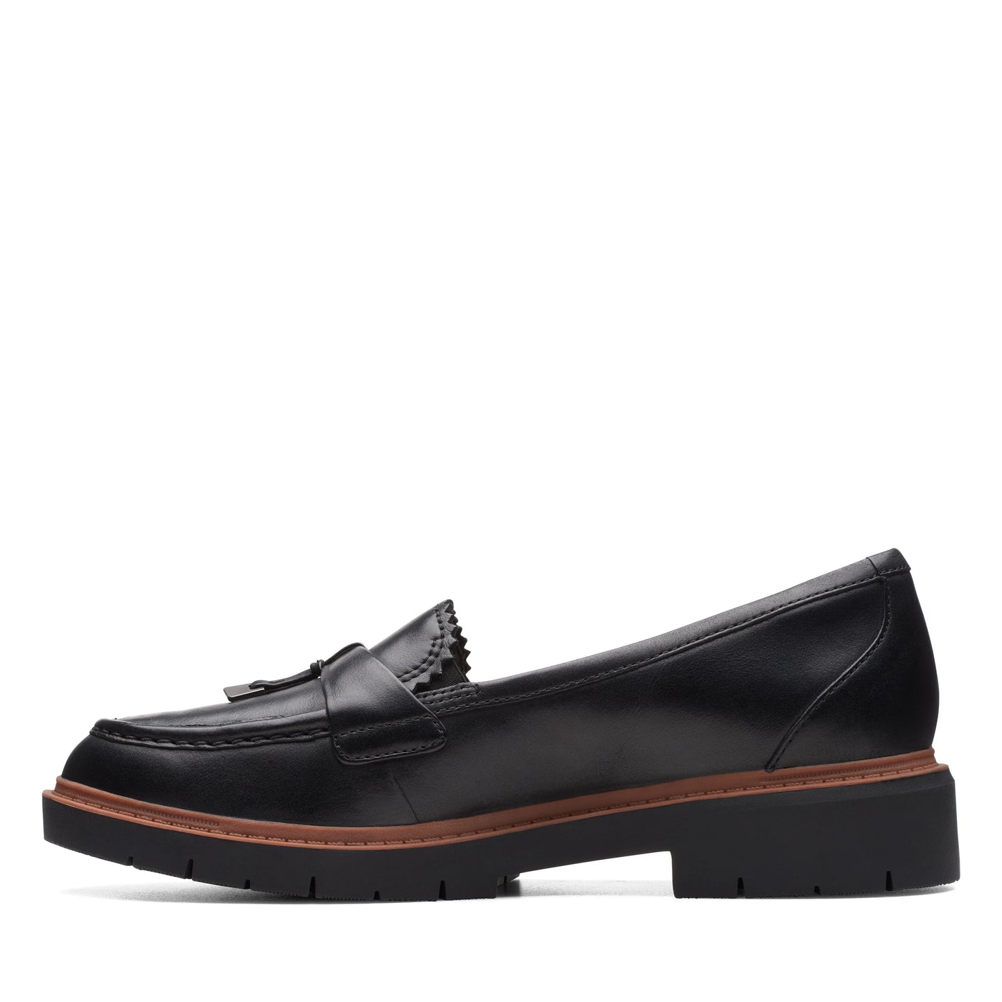 Mocasines De La Marca Clarks Para Mujer Modelo Westlynn Bella Black Leather En Color Negro