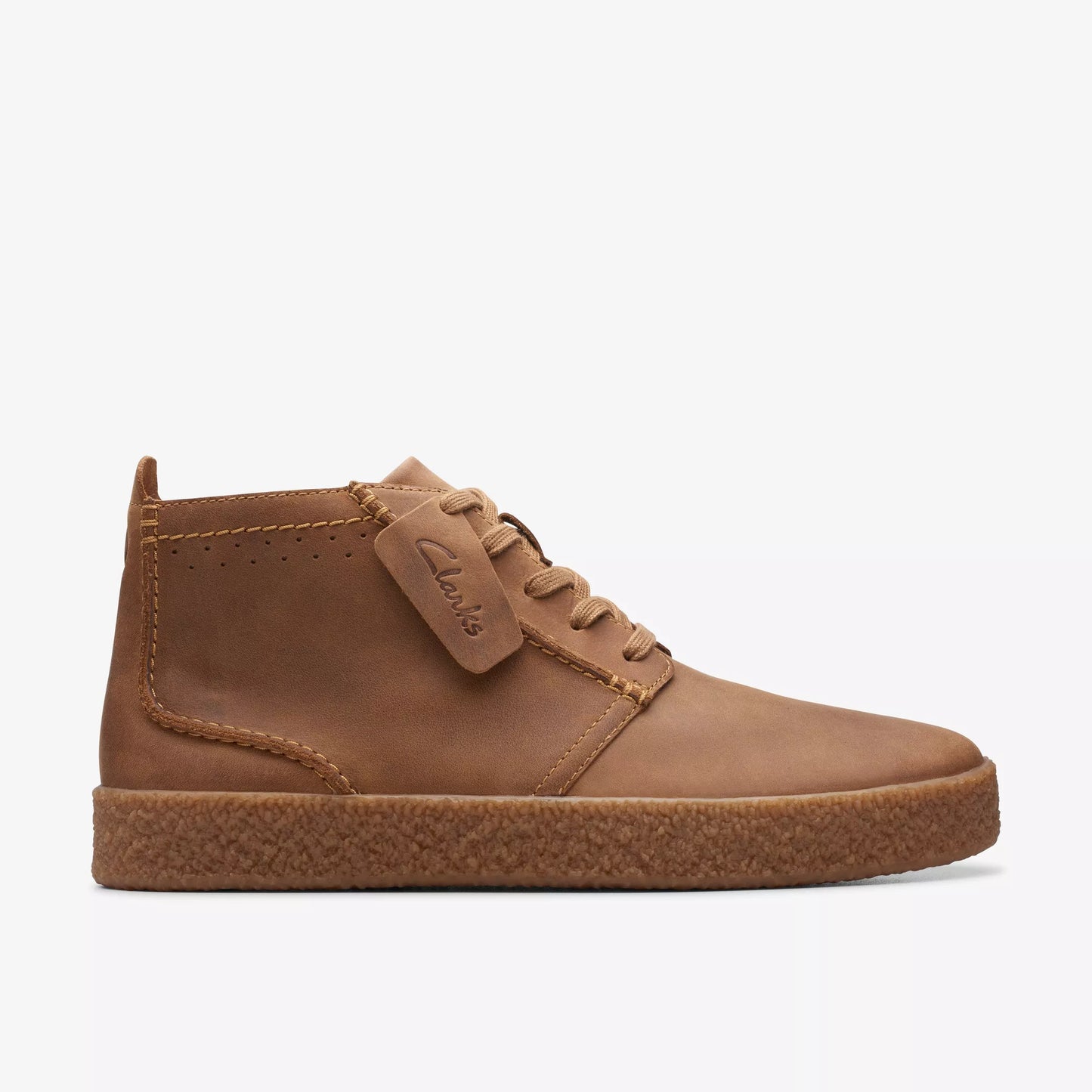 Botines De La Marca Clarks Para Hombre Modelo Streethill Mid Dark Tan Leather En Color Beige
