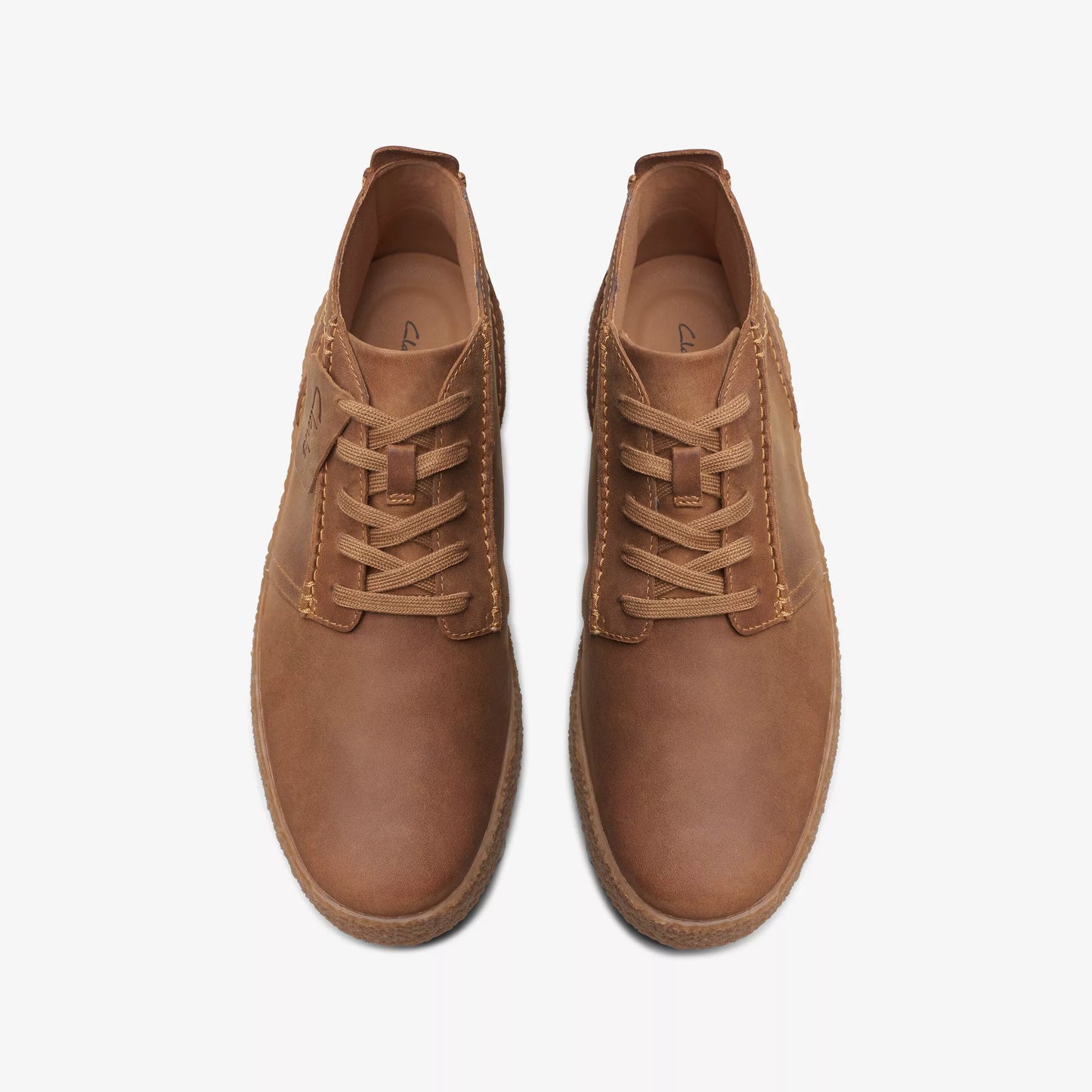 Botines De La Marca Clarks Para Hombre Modelo Streethill Mid Dark Tan Leather En Color Beige
