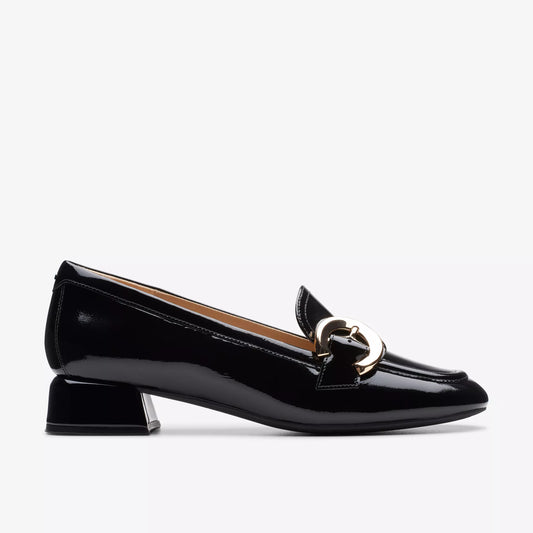 Mocasines De La Marca Clarks  Para Mujer Modelo Daiss30 Trim Black Patent En Color Negro