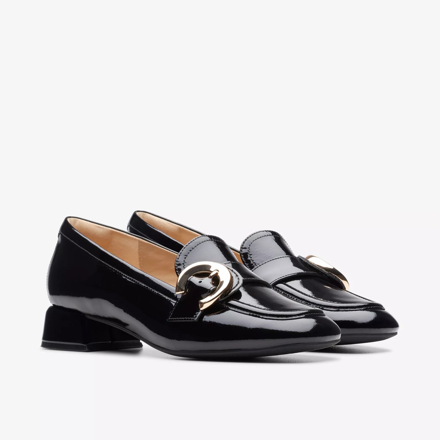 Mocasines De La Marca Clarks Para Mujer Modelo Daiss30 Trim Black Patent En Color Negro