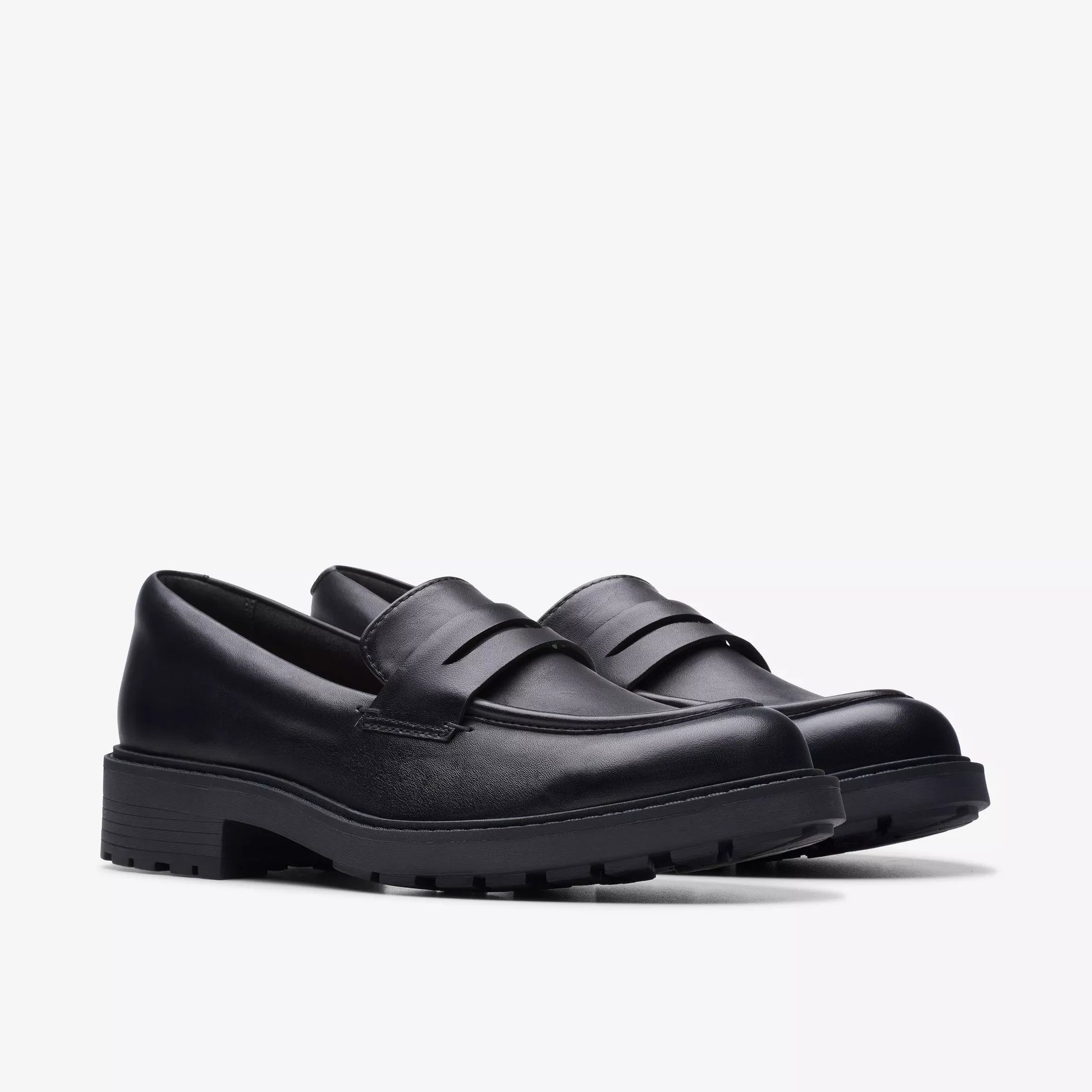 Mocasines De La Marca Clarks  Para Mujer Modelo Orinoco2 Penny Black Leather En Color Negro