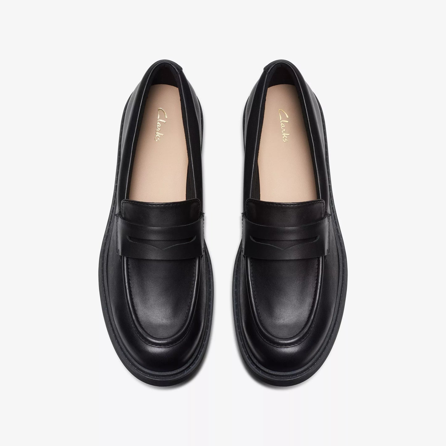 Mocasines De La Marca Clarks Para Mujer Modelo Orinoco2 Penny Black Leather En Color Negro