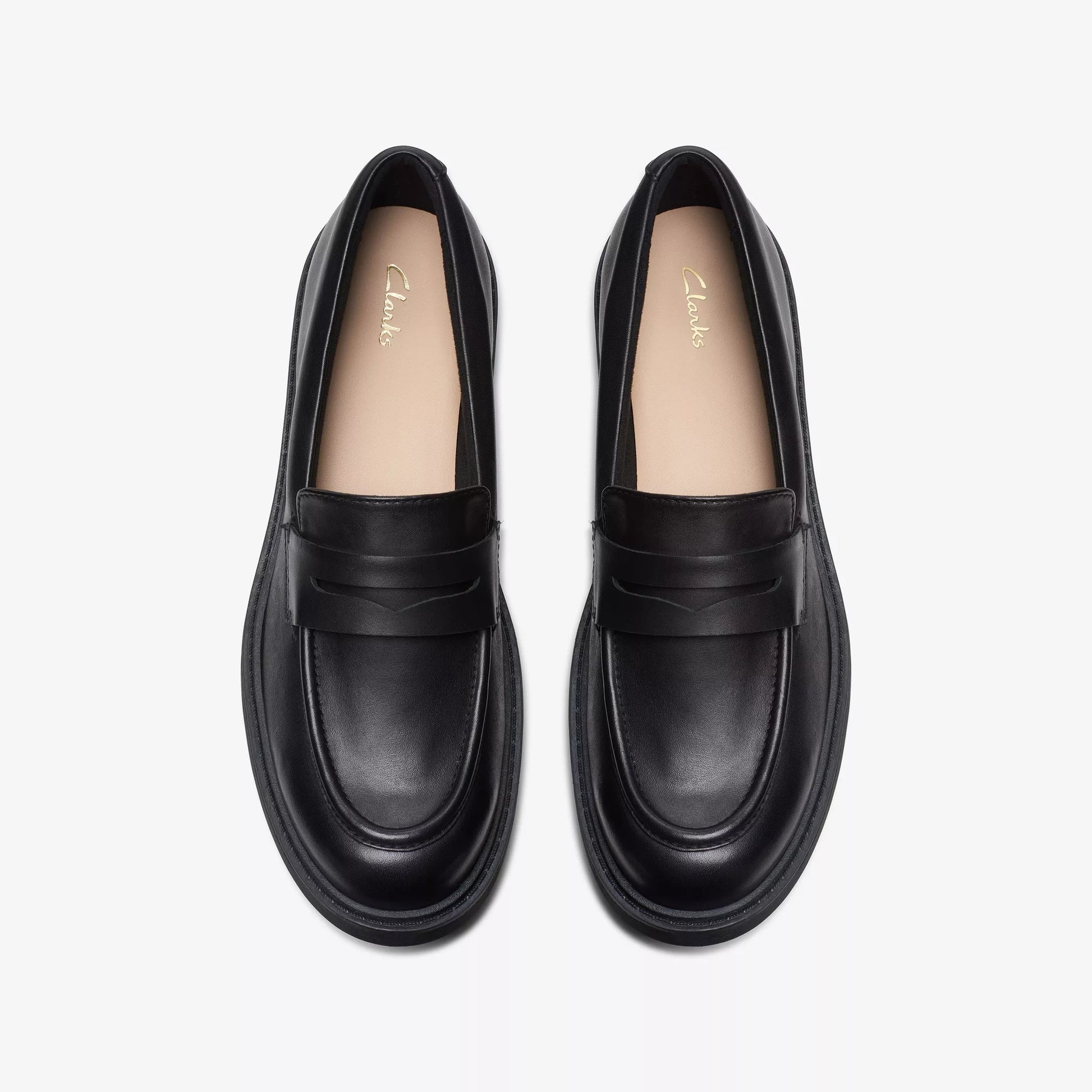Mocasines De La Marca Clarks  Para Mujer Modelo Orinoco2 Penny Black Leather En Color Negro
