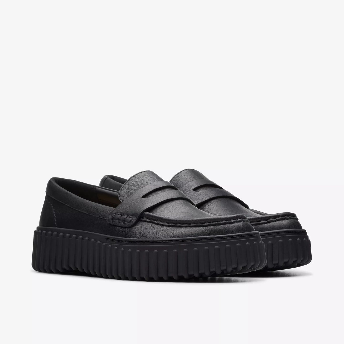 Mocasines De La Marca Clarks Para Mujer Modelo Torhill Penny Black Leather En Color Negro