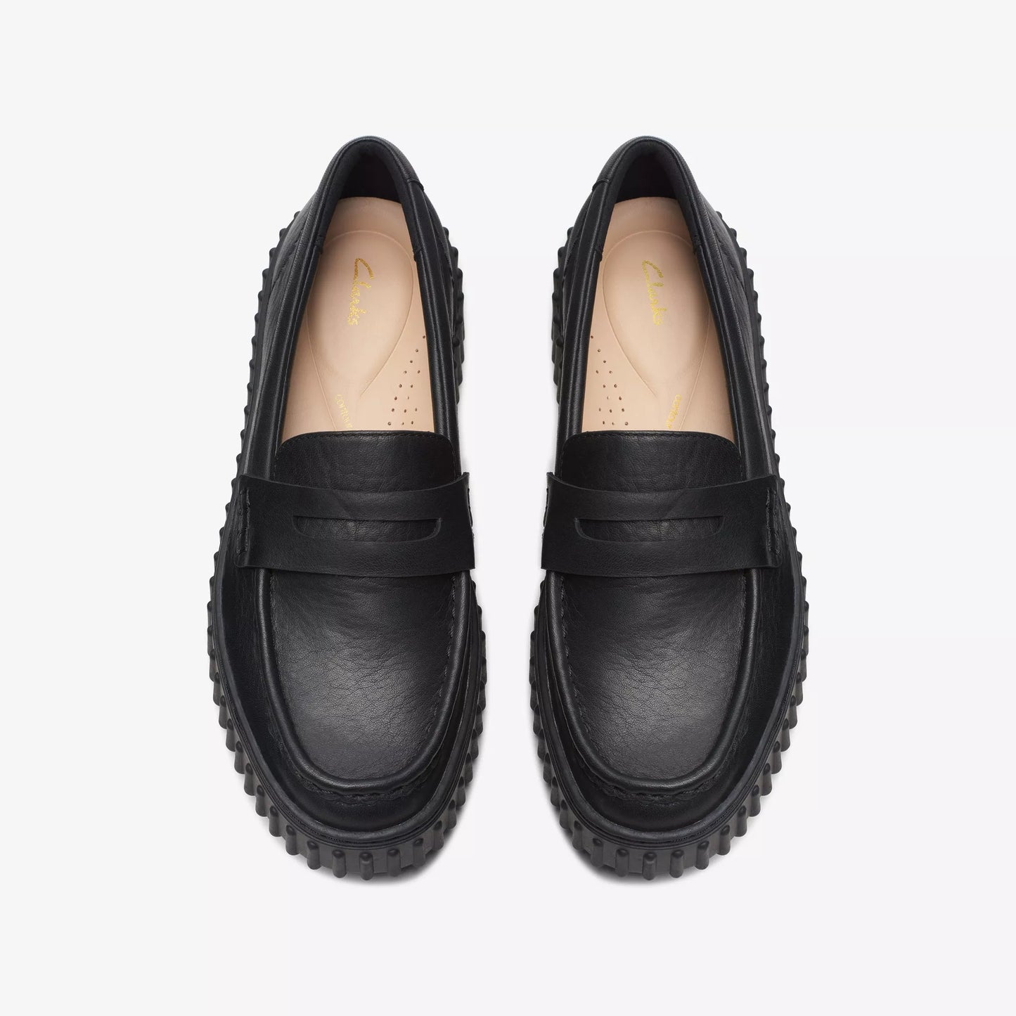Mocasines De La Marca Clarks Para Mujer Modelo Torhill Penny Black Leather En Color Negro