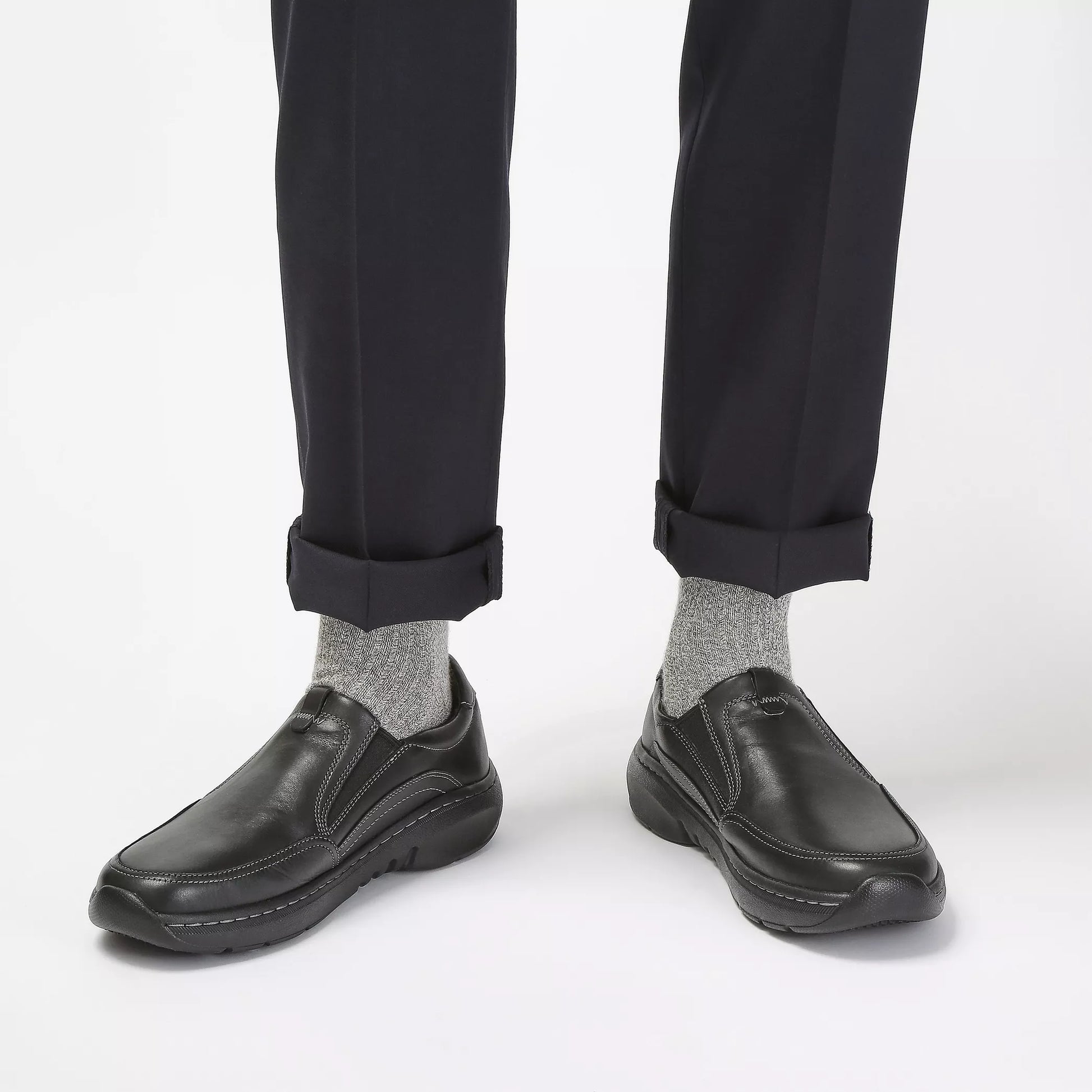 Zapatos Casual De La Marca Clarks  Para Hombre Modelo Clarks Pro Step Black Leather En Color Negro