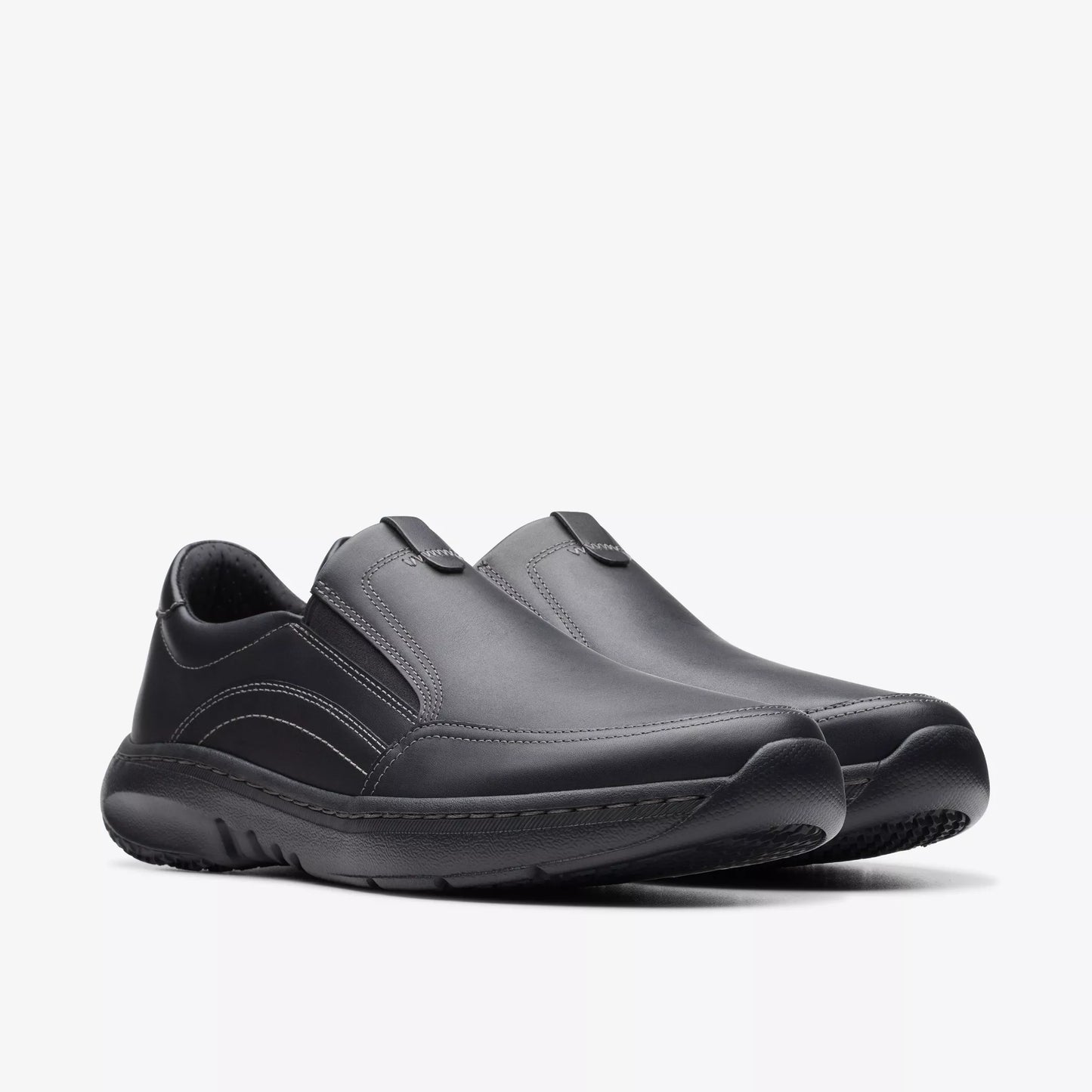 Zapatos Casual De La Marca Clarks Para Hombre Modelo Clarks Pro Step Black Leather En Color Negro