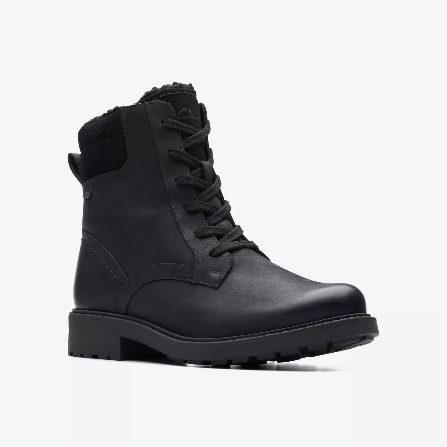 Botas De La Marca Clarks Para Mujer Modelo Orinoco2 Spc Gtx Black Wlined Leather En Color Negro