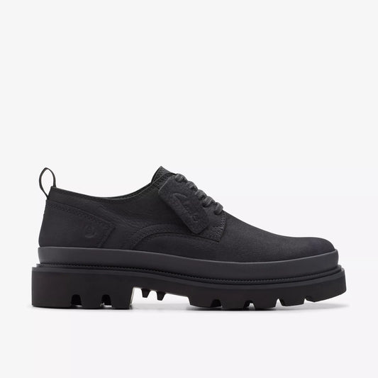 Zapatos Casual De La Marca Clarks  Para Hombre Modelo Badell Lace Black Nubuck En Color Negro