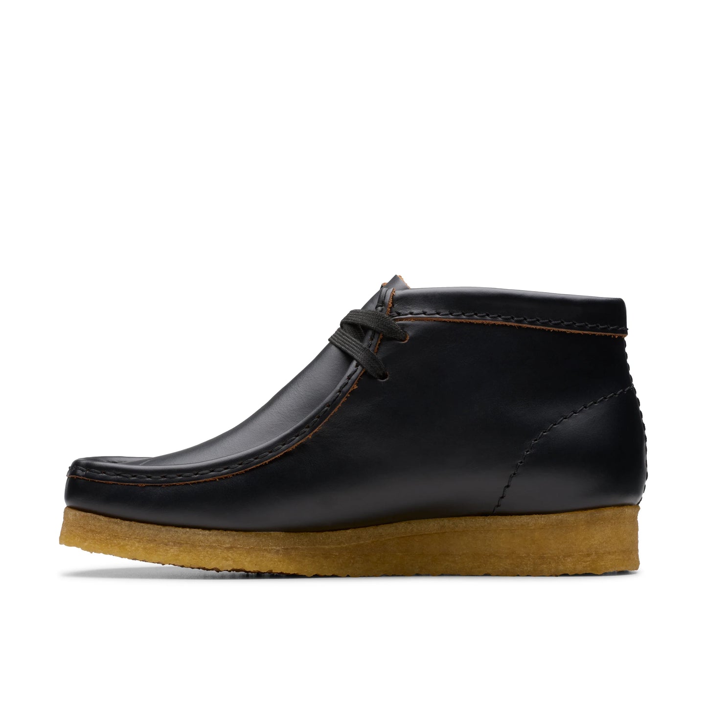 Botines De La Marca Clarks Para Mujer Modelo Wallabee Boot Black Smooth Leather En Color Negro