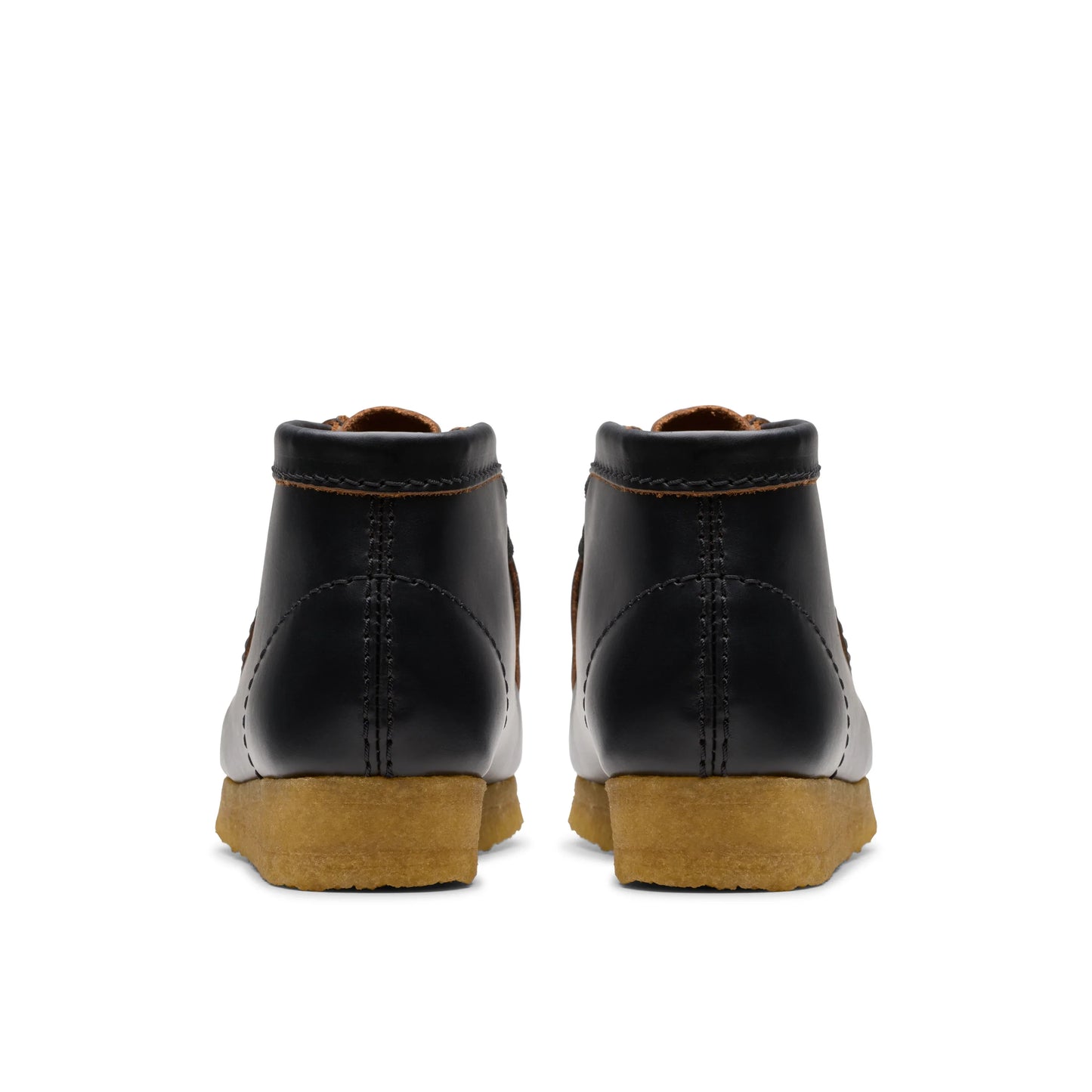 Botines De La Marca Clarks Para Mujer Modelo Wallabee Boot Black Smooth Leather En Color Negro
