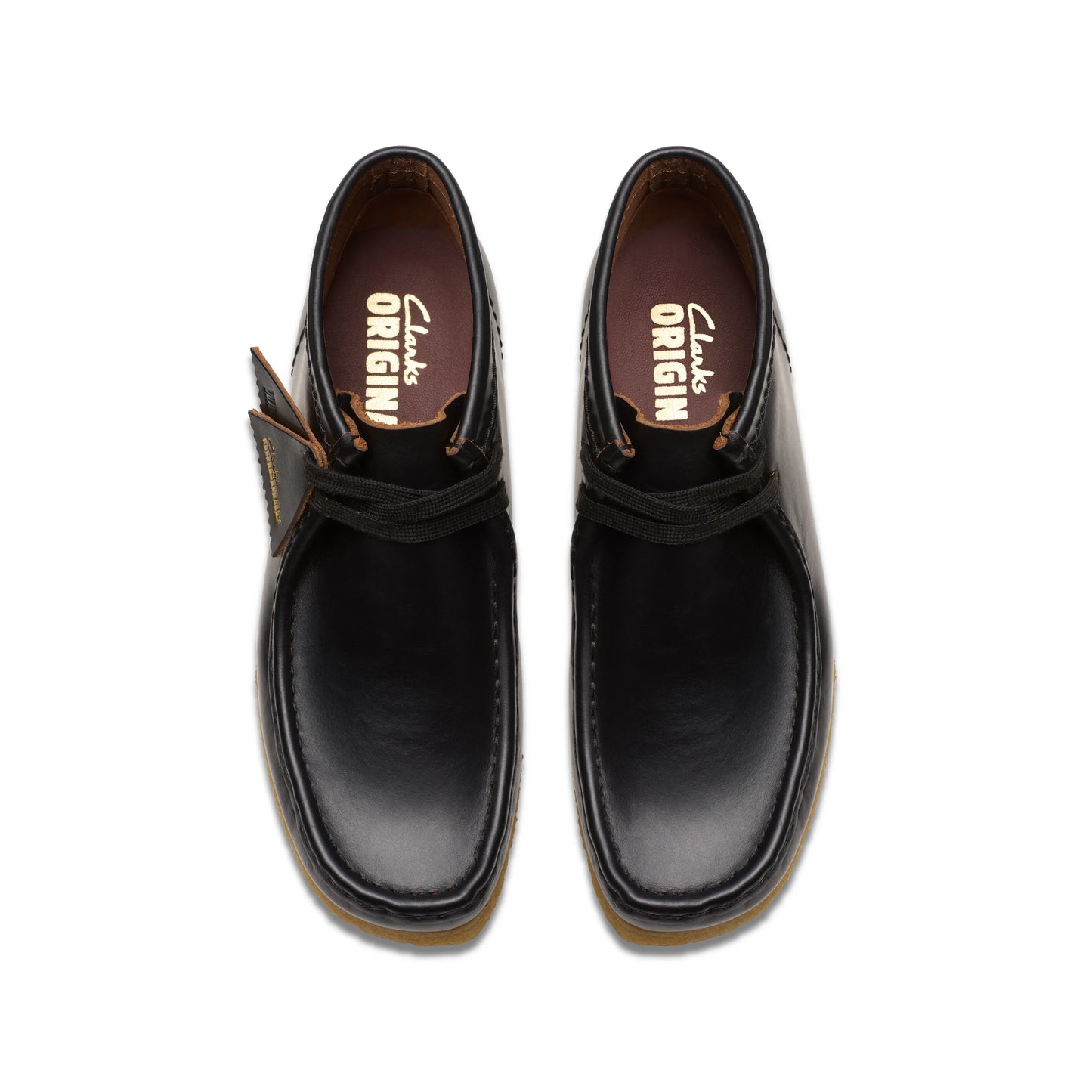 Botines De La Marca Clarks Para Mujer Modelo Wallabee Boot Black Smooth Leather En Color Negro