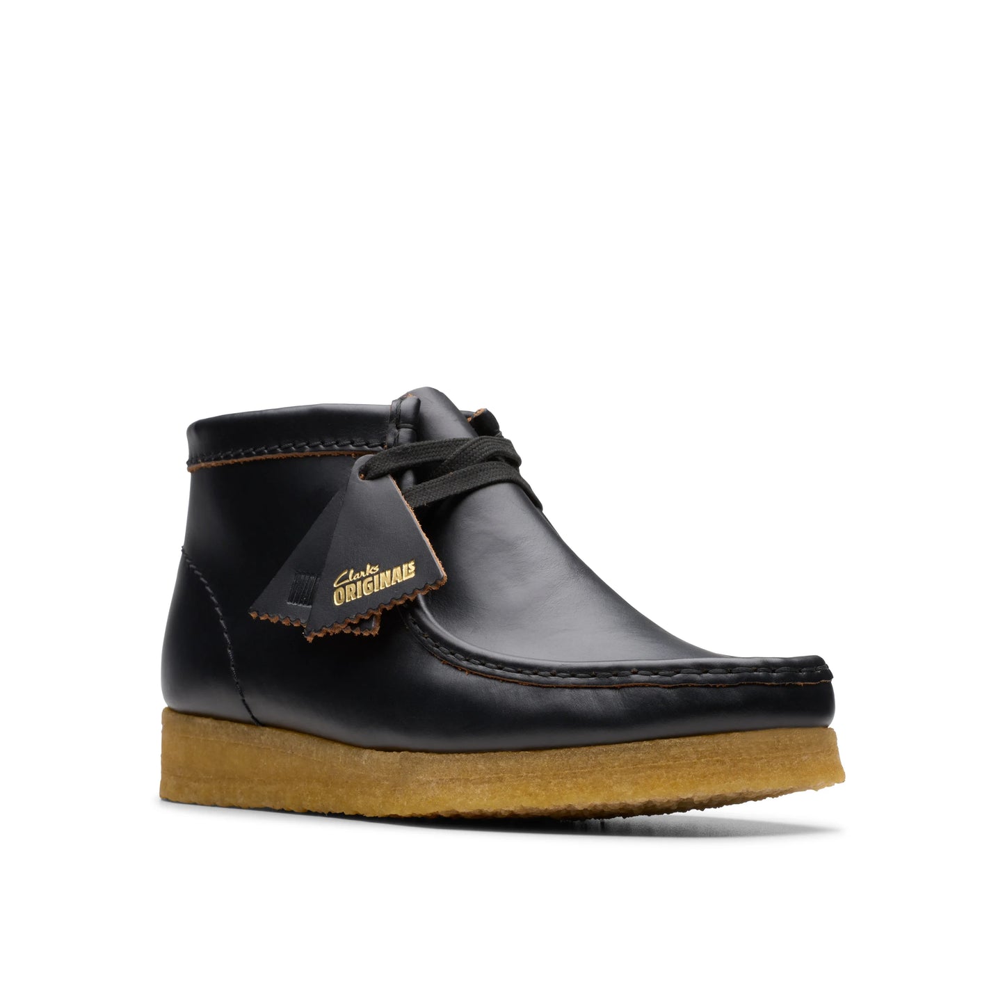 Botines De La Marca Clarks Para Mujer Modelo Wallabee Boot Black Smooth Leather En Color Negro
