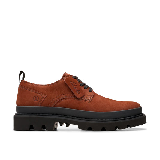 Chaussures habillées Clarks pour homme, Badell Lace, nubuck châtain, beige