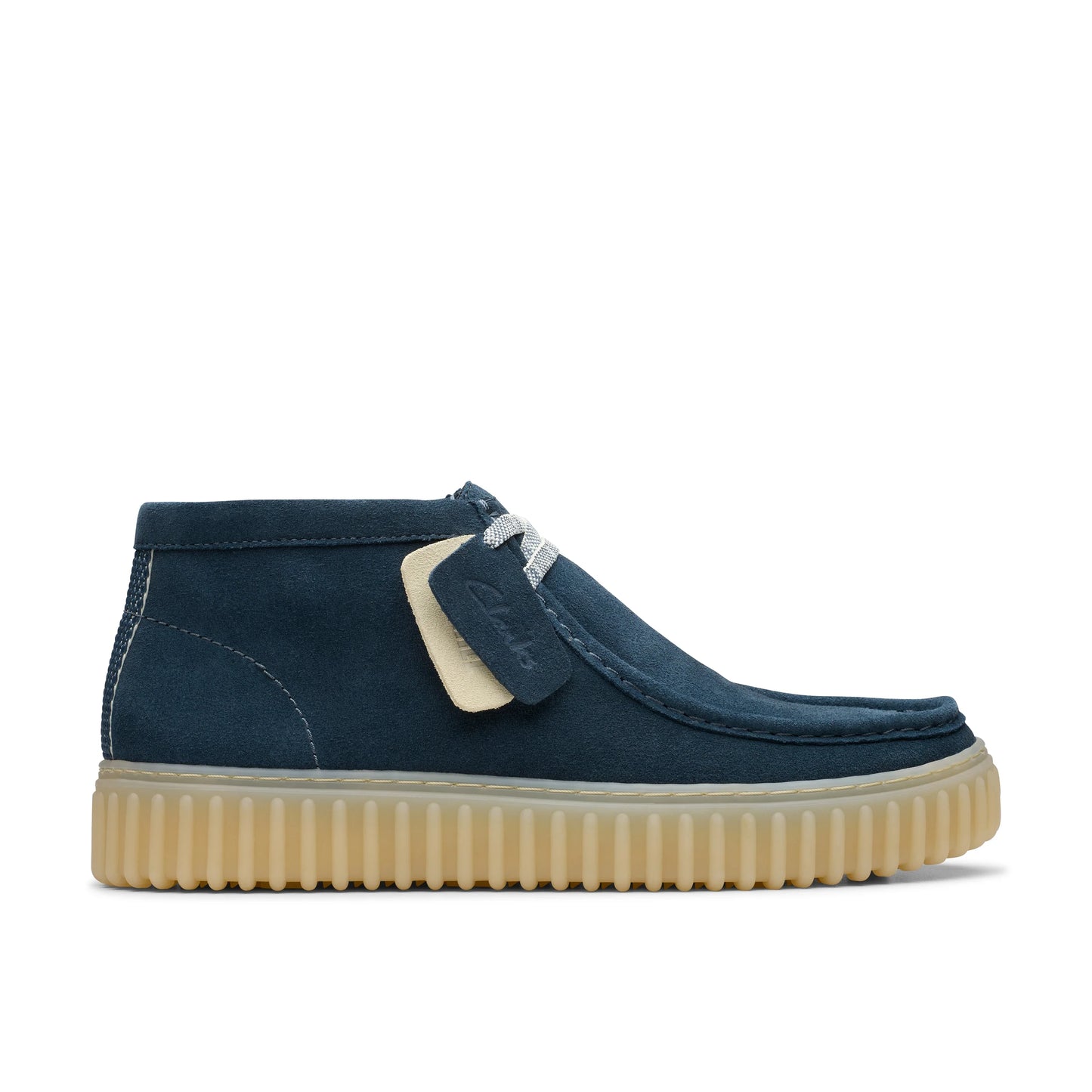 Wallabee De La Marca Clarks Para Hombre Modelo Torhill Hi Blue Suede En Color Azul